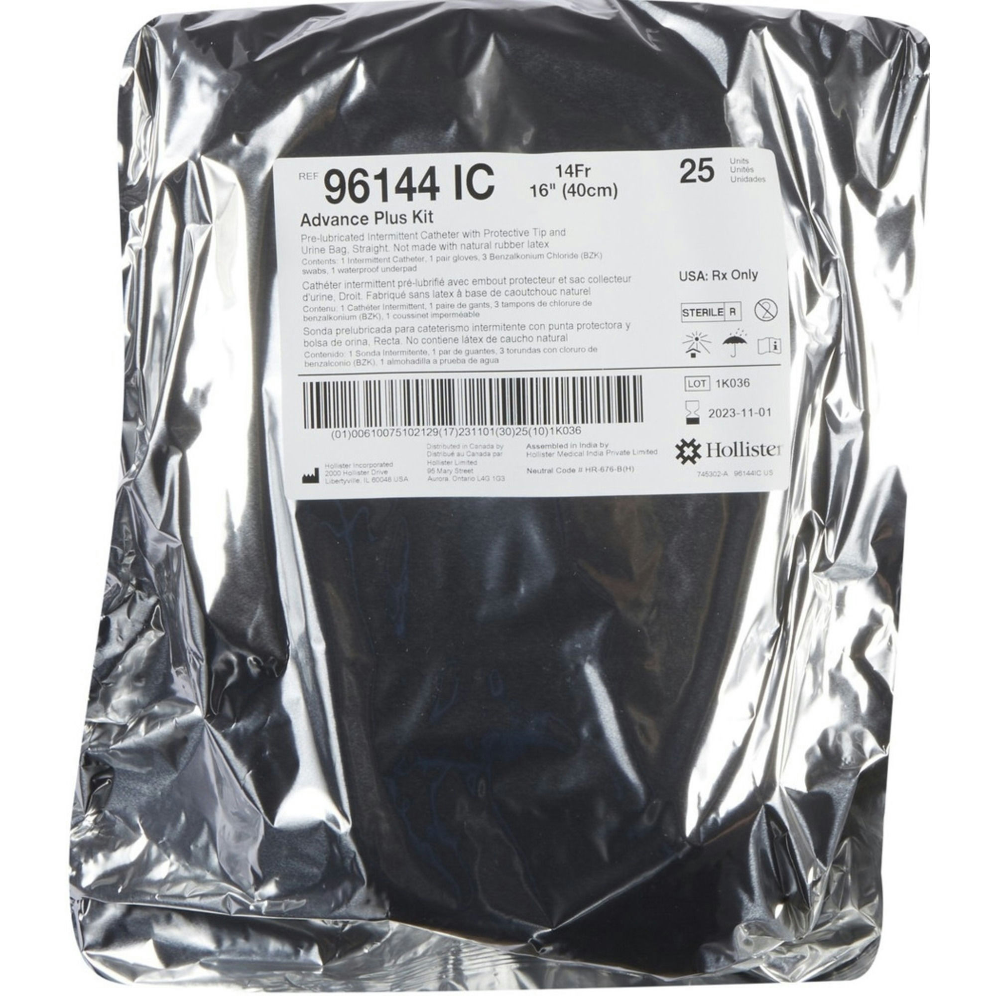 Hollister Advance Plus Intermittent Catheter System, Straight Tip