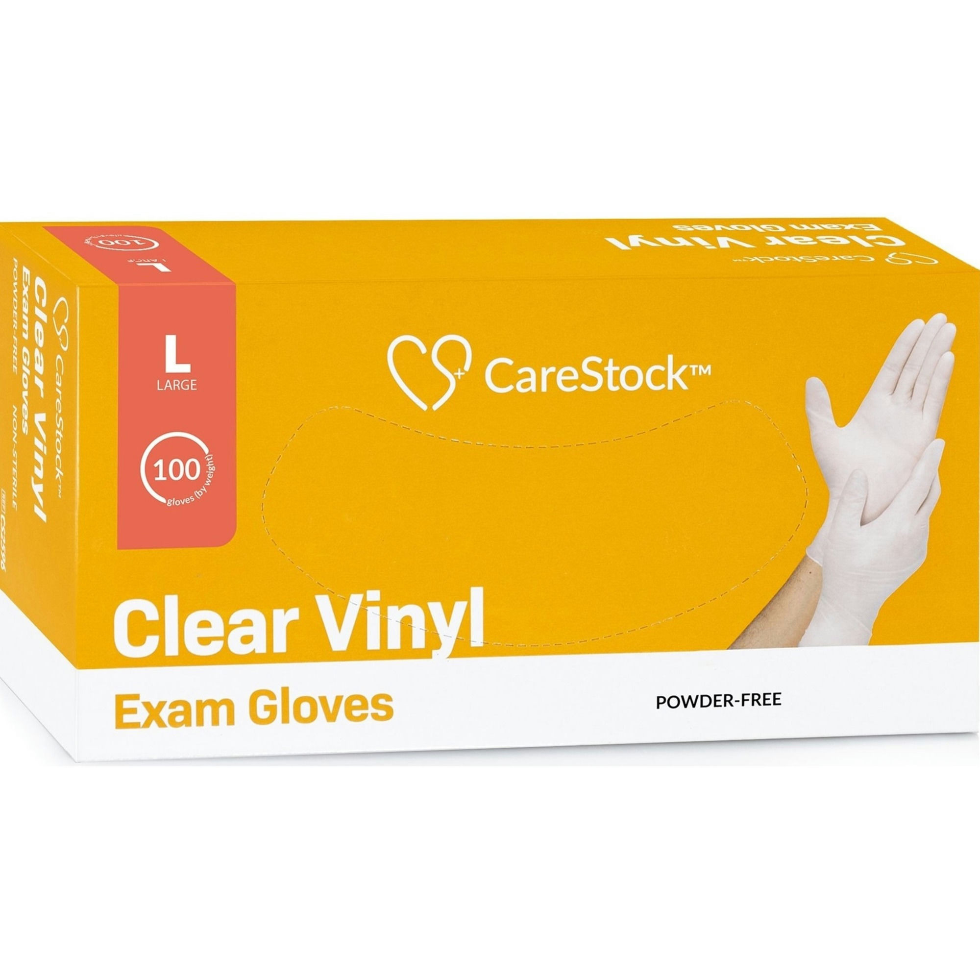 CareStock Clear Vinyl Exam Gloves