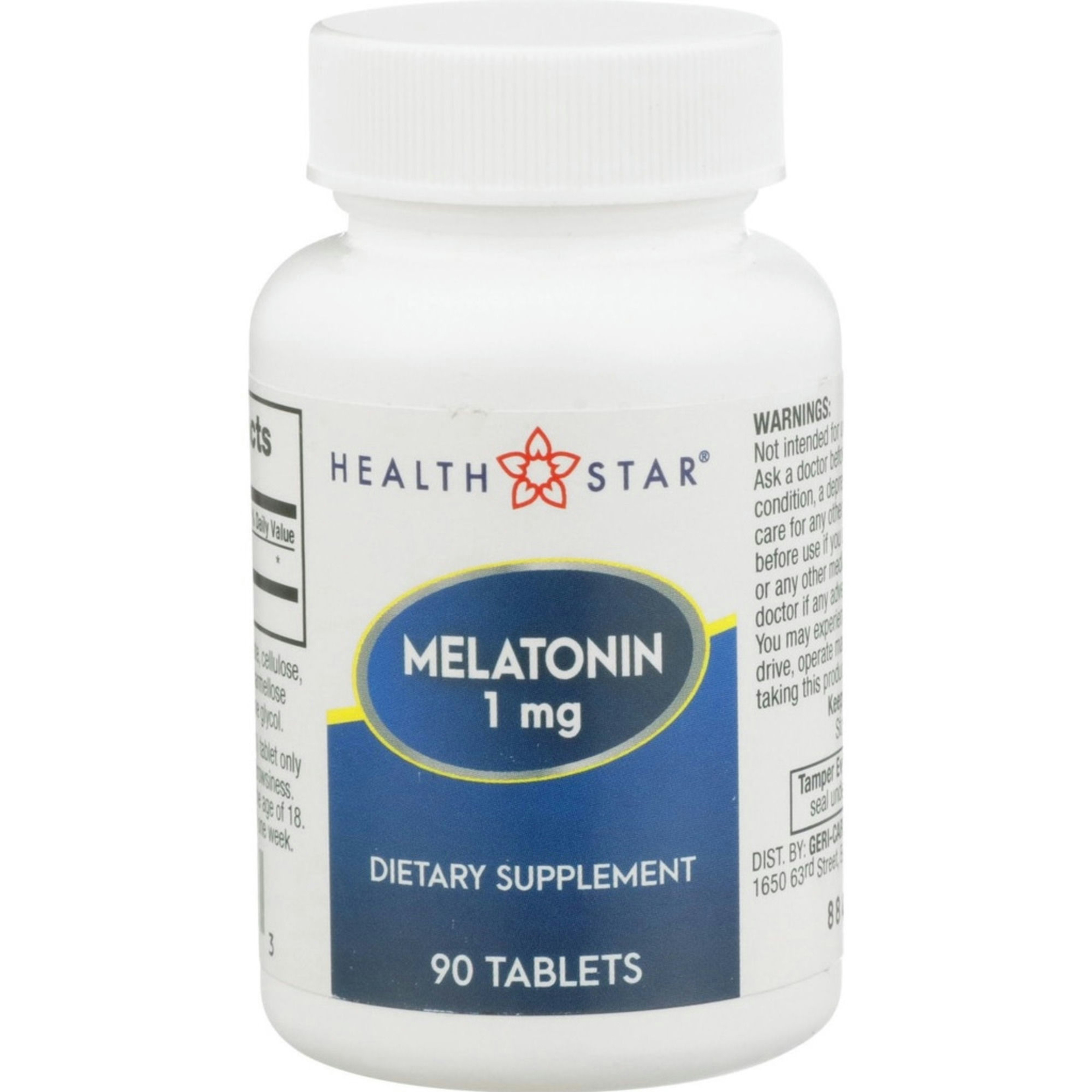Health Star Melatonin, 1 mg., 90 Tablets