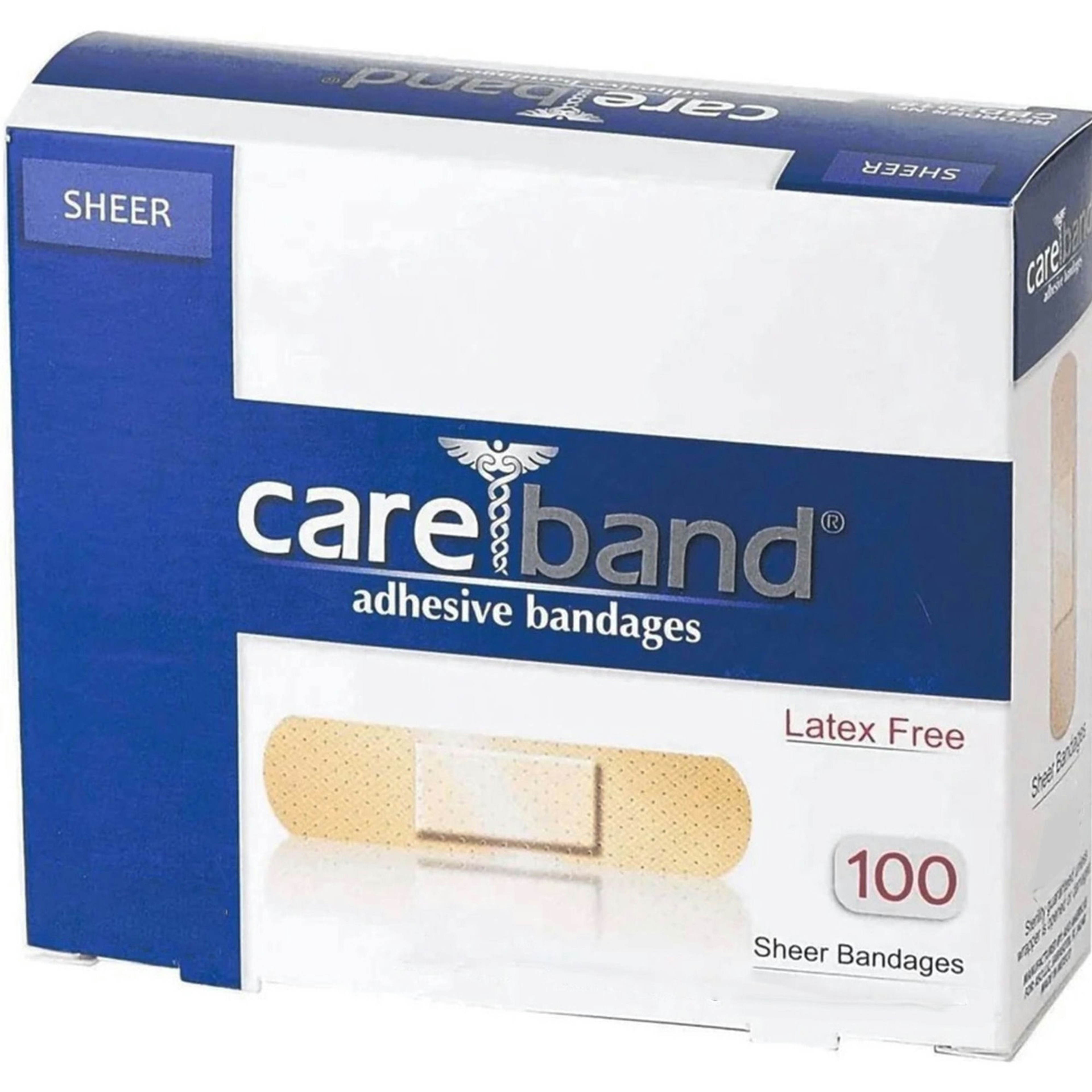 Careband Adhesive Bandages, 3/8 X 1.5"