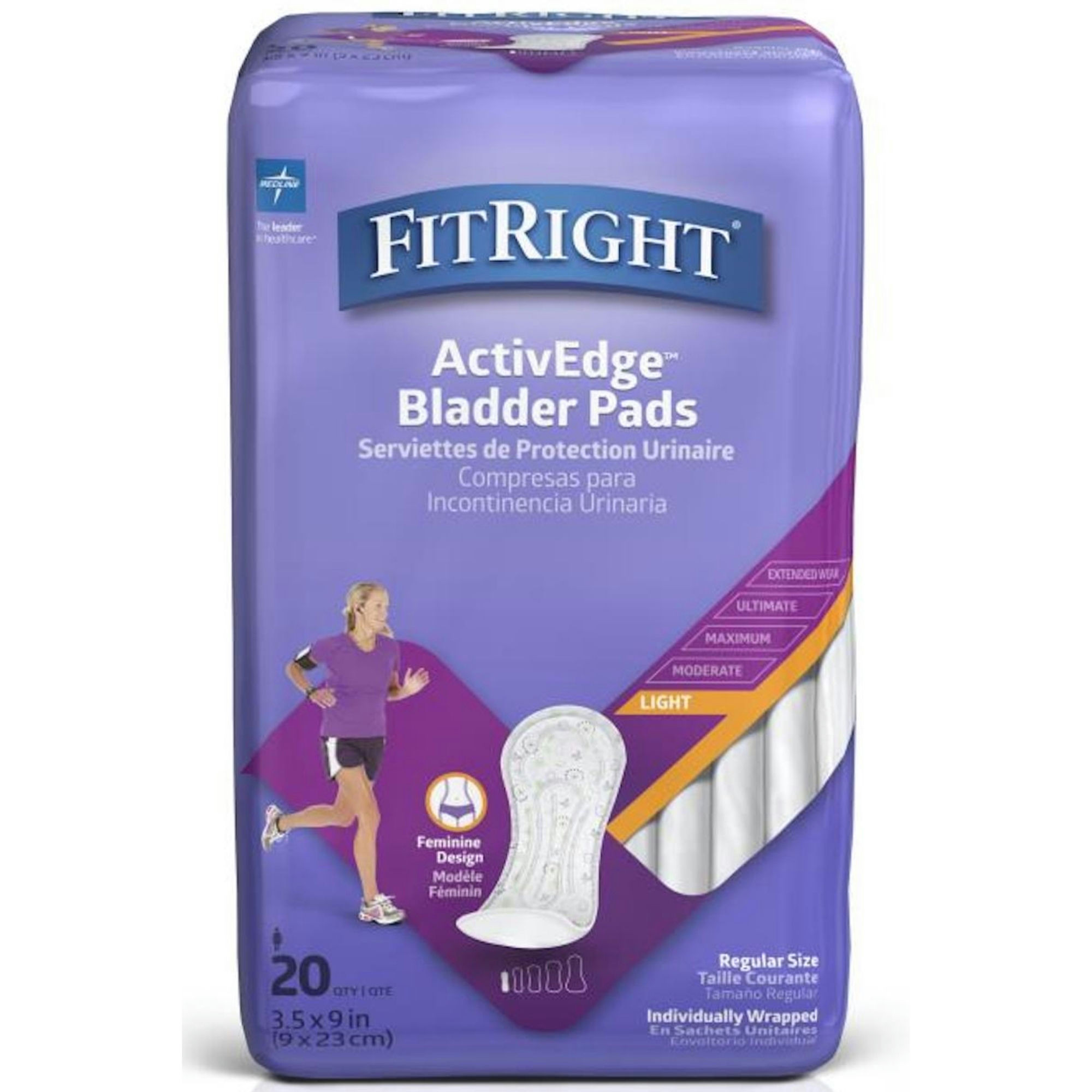 FitRight Bladder Control Pads, Light Absorbency