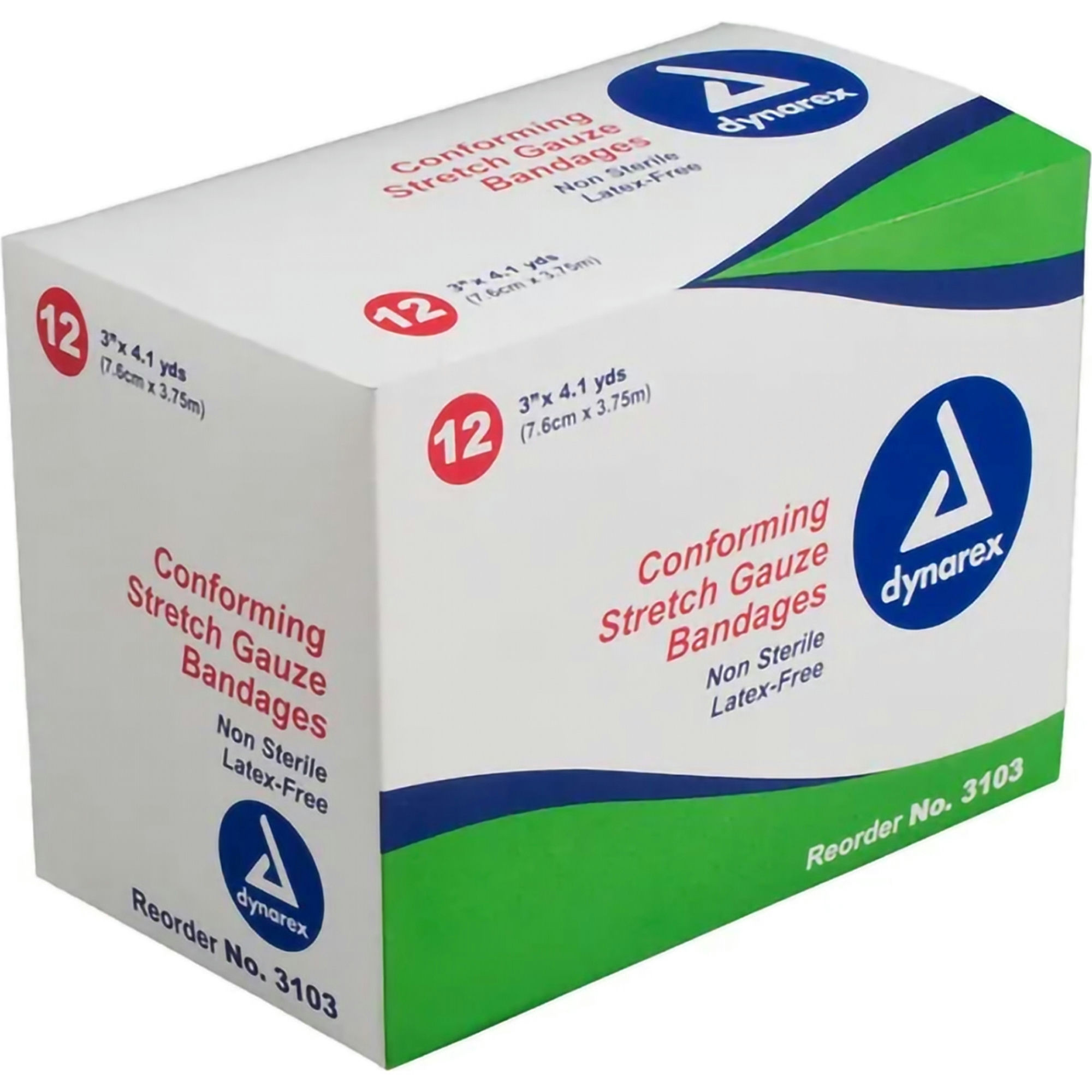 Dynarex Conforming Stretch Gauze Bandages, Non-sterile