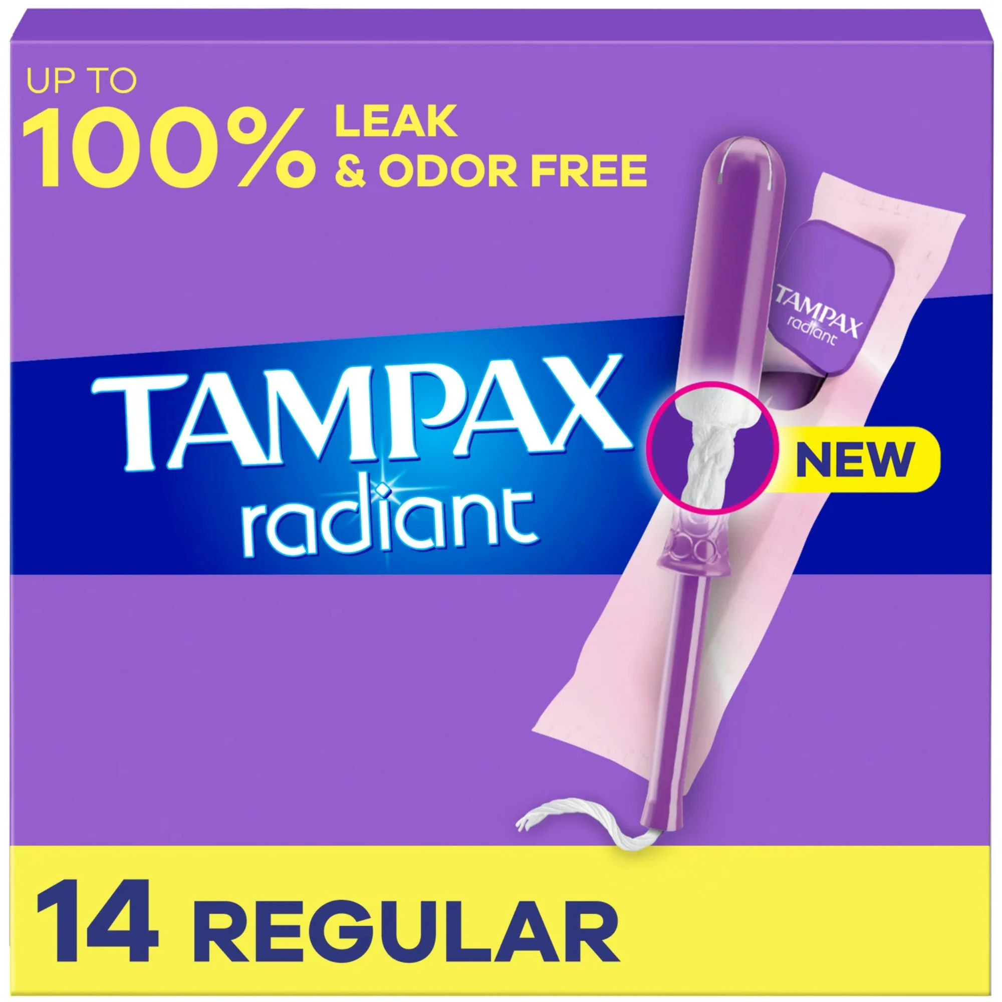 Tampax Radiant Tampons, Regular Absorbency