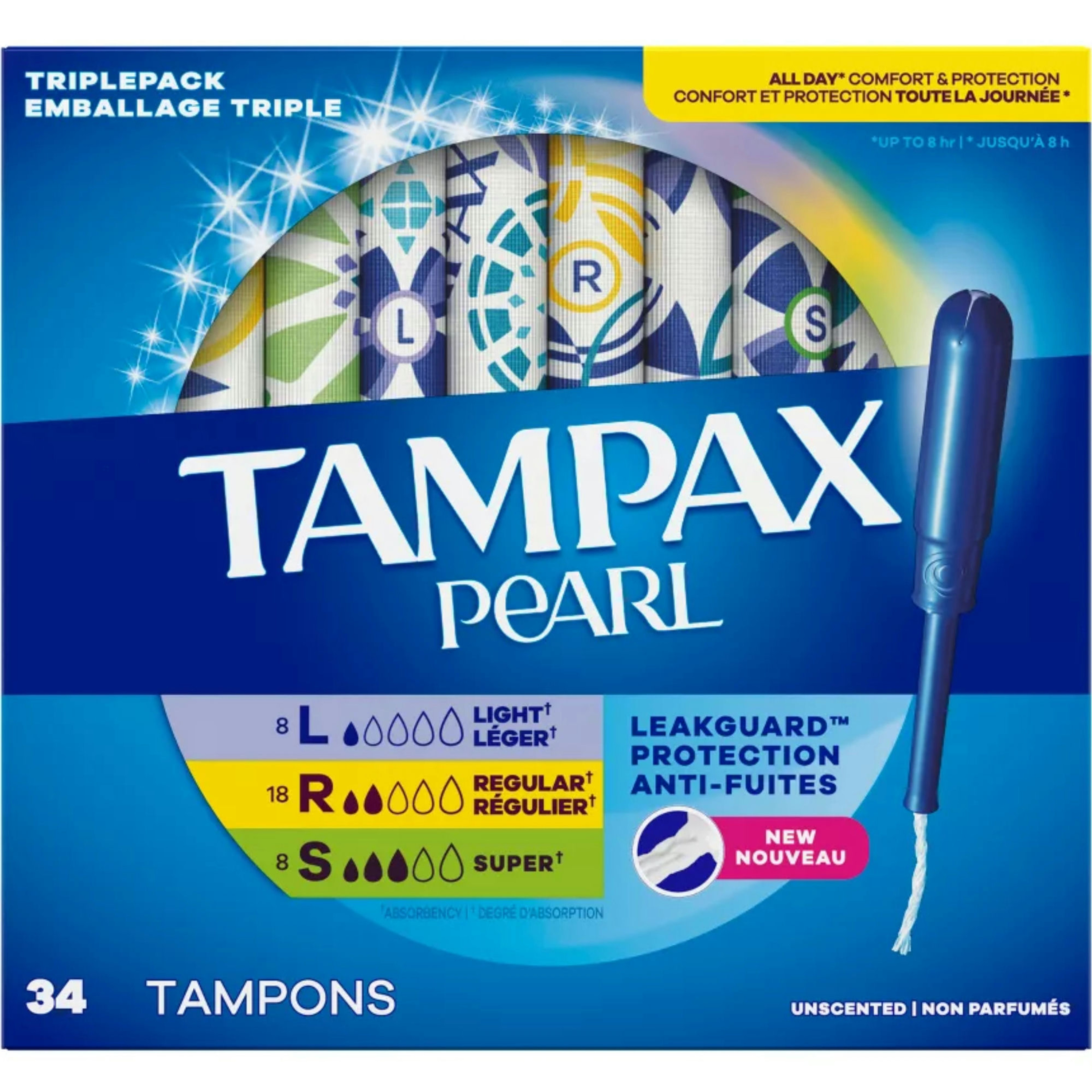 Tampax Pearl Triple Pack Light/Regular/Super Tampons