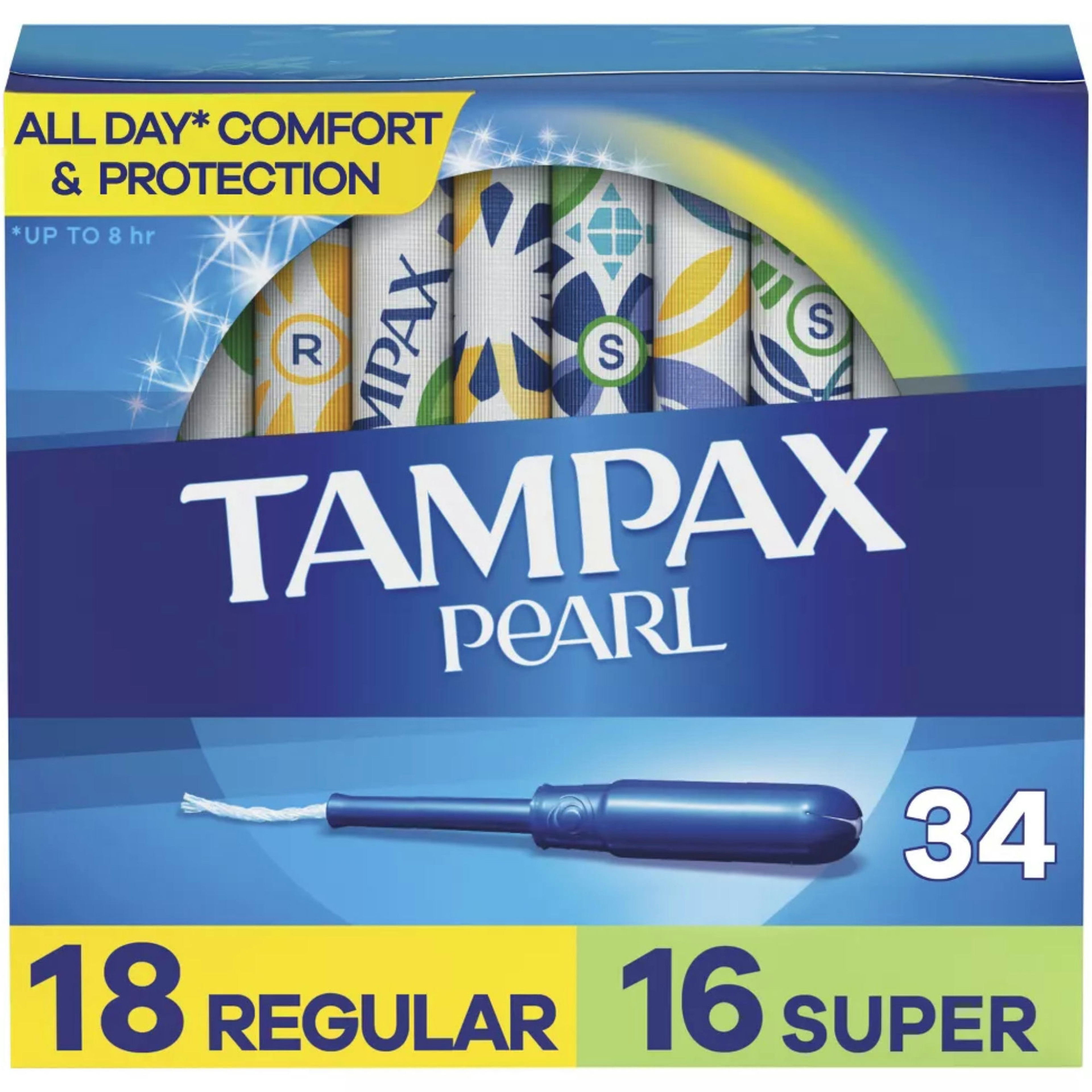 Tampax Pearl DuoPack Regular/Super Absorbency Tampons