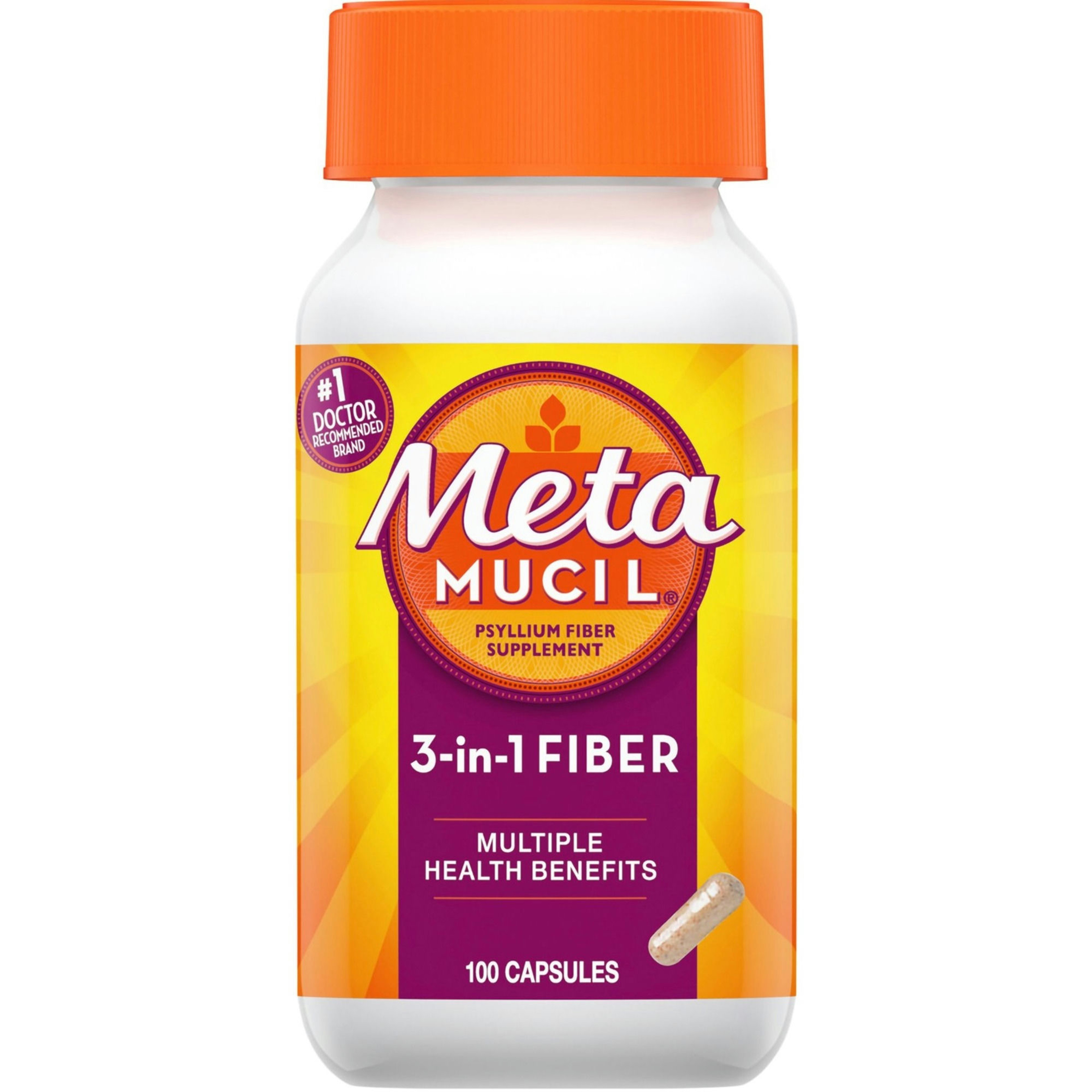 Metamucil 3 in 1 Psyllium Husk Fiber Supplement