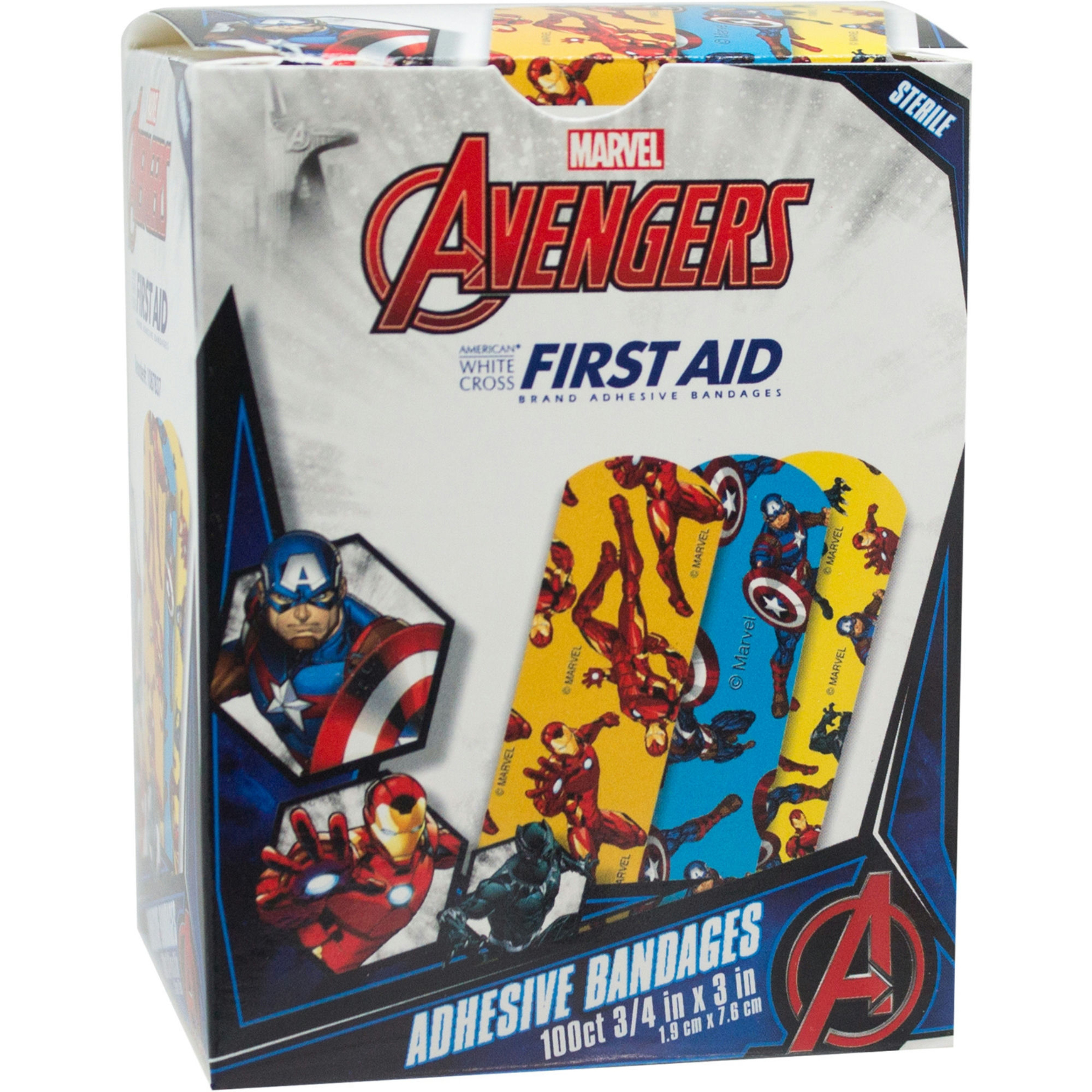Dukal Stat Adhesive Bandage Strip for Kids, Avengers