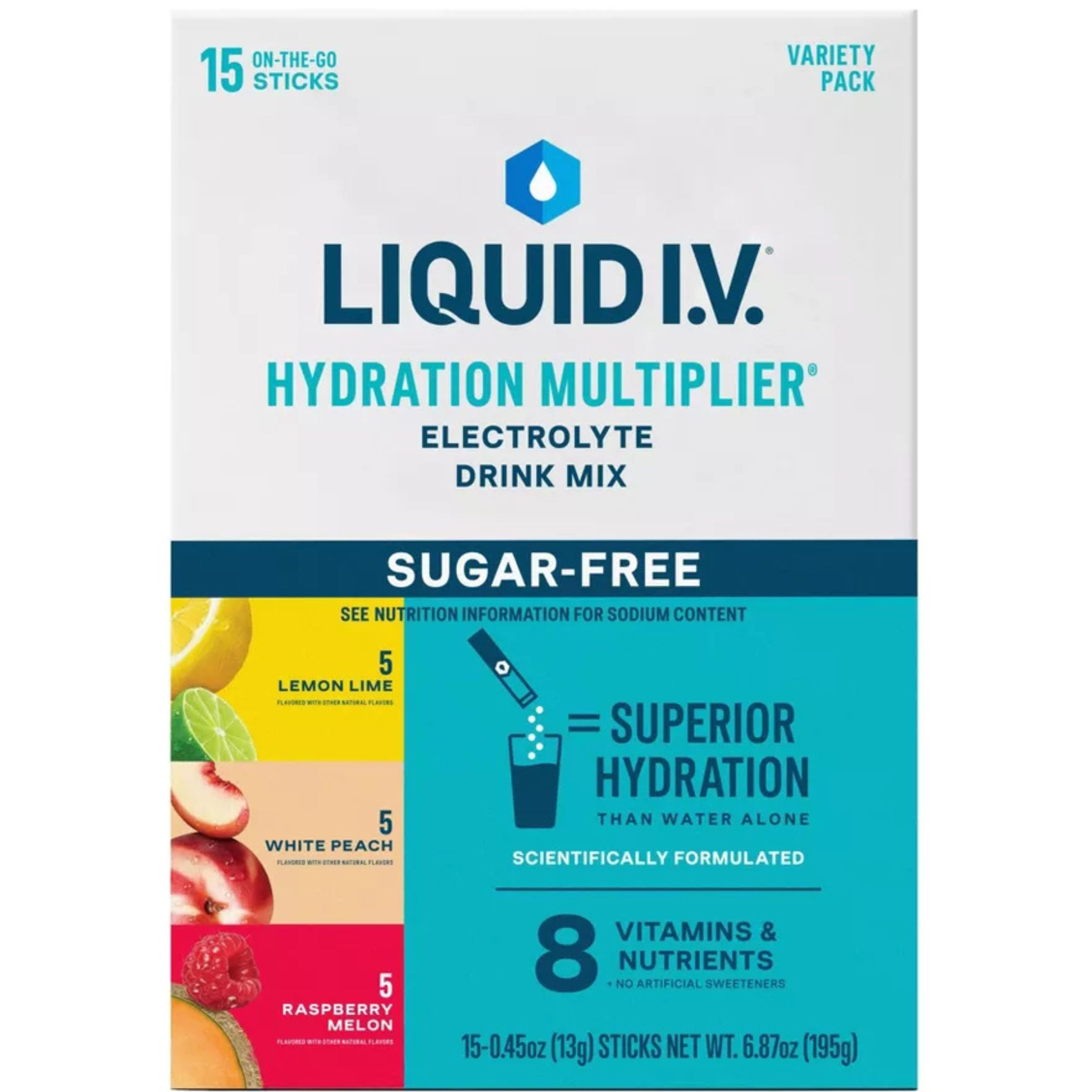 Liquid I.V. Sugar-Free Hydration Multiplier Electrolyte Drink Mix