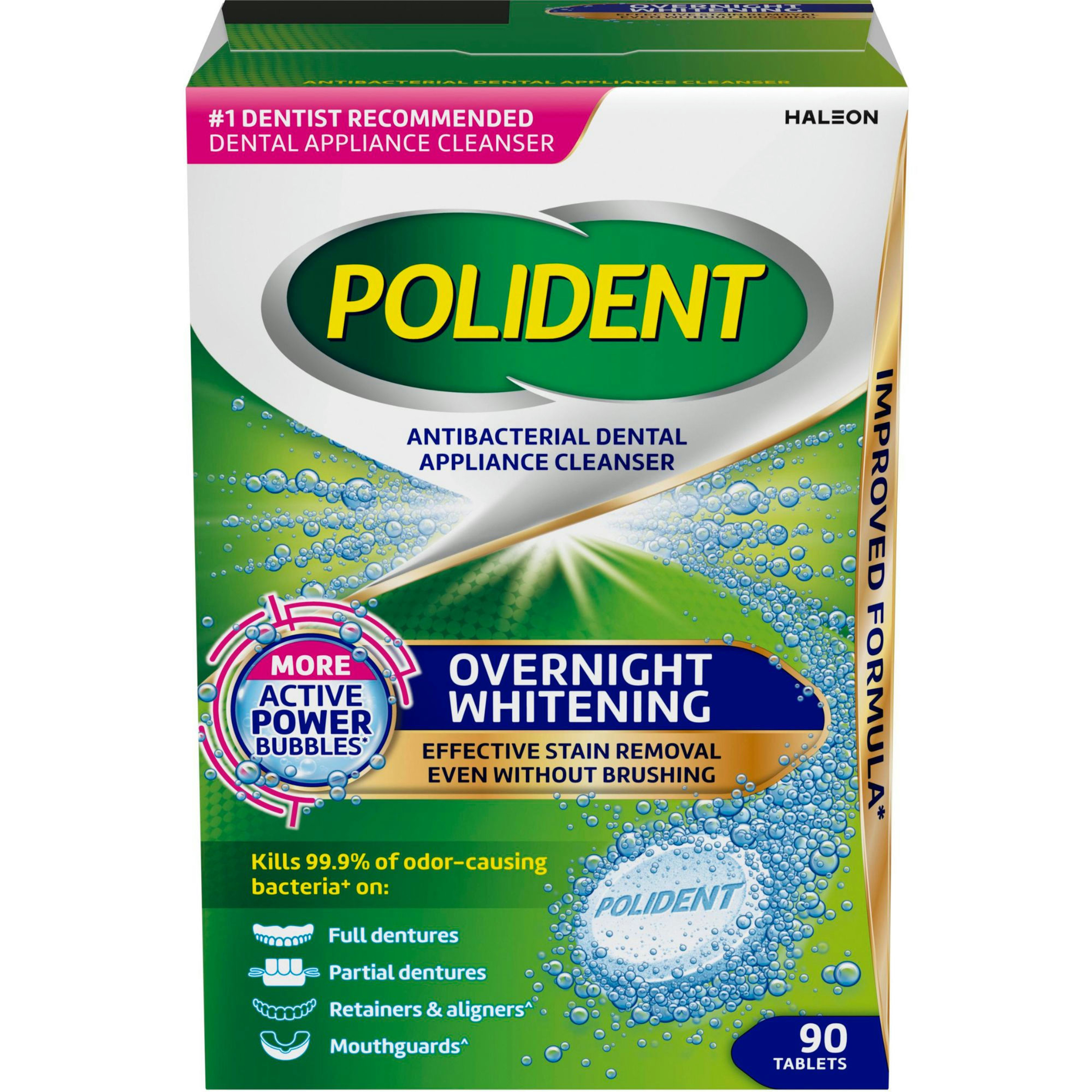 Polident Overnight Denture Whitener Cleanser