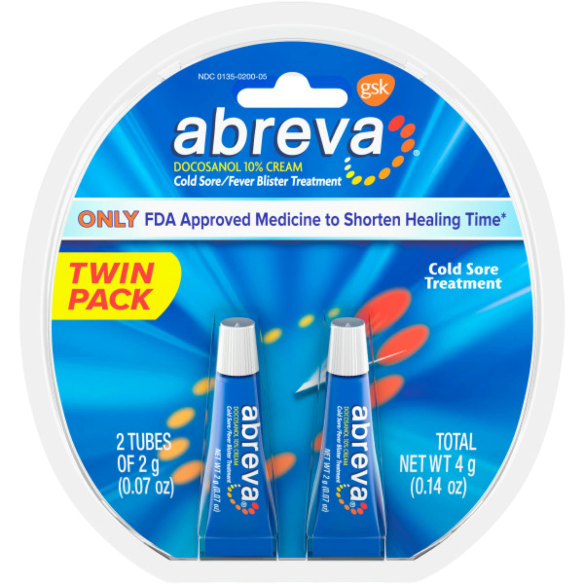 Abreva Cold Sore & Fever Blister Treatment, Tube