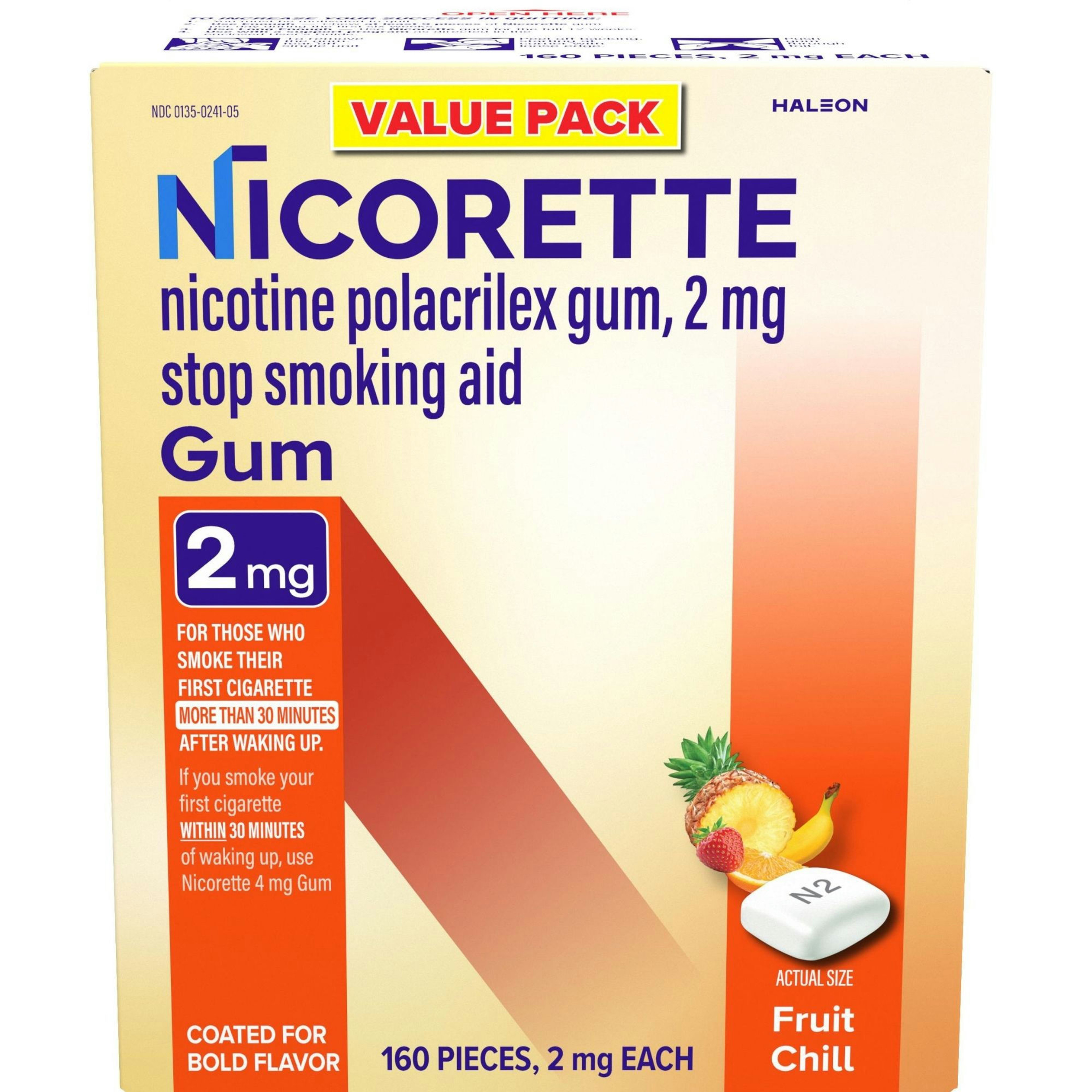 Nicorette Nicotine Gum Aid to Quit Smoking, 2 mg
