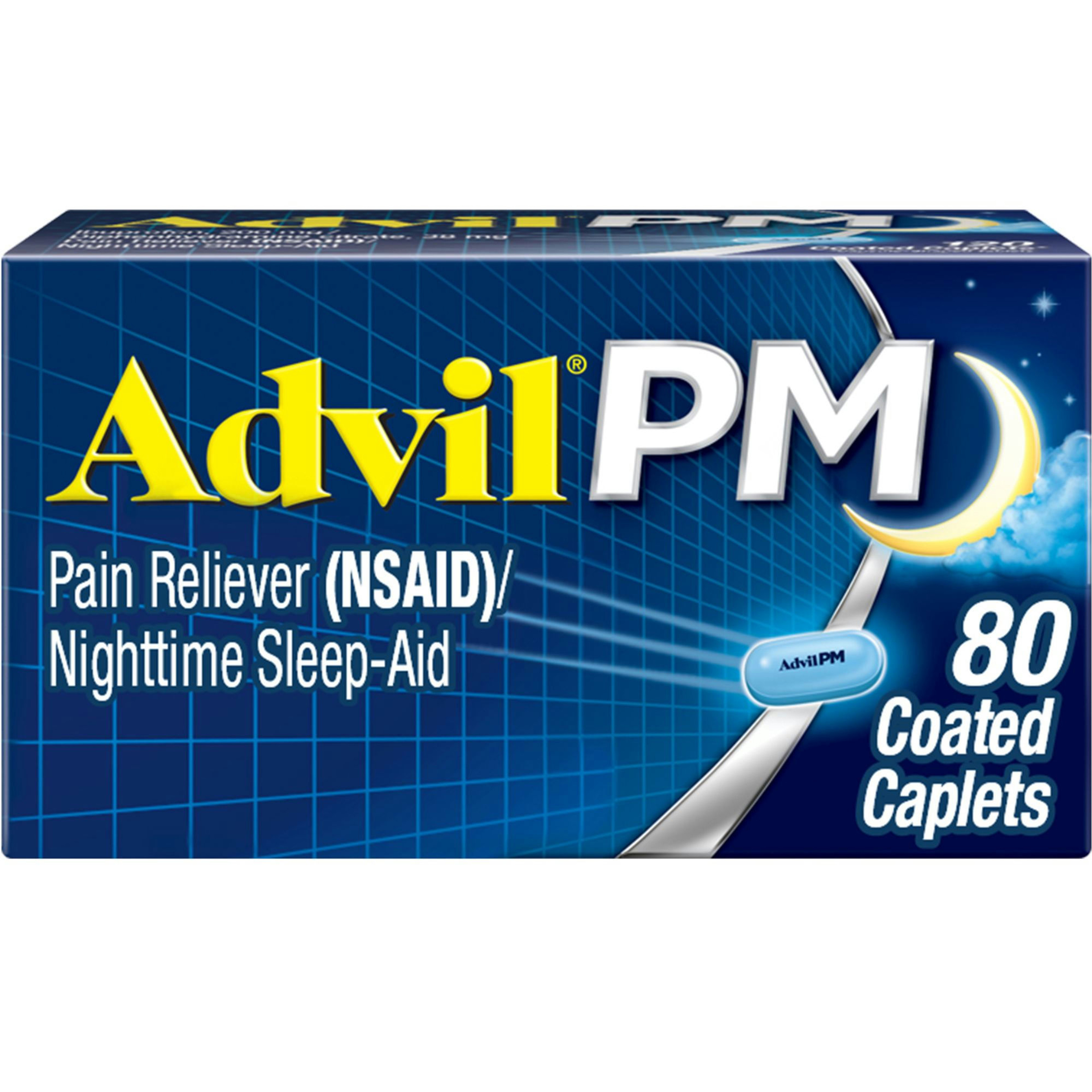 Advil PM Pain Reliever Nighttime Sleep-Aid, Coated Caplets