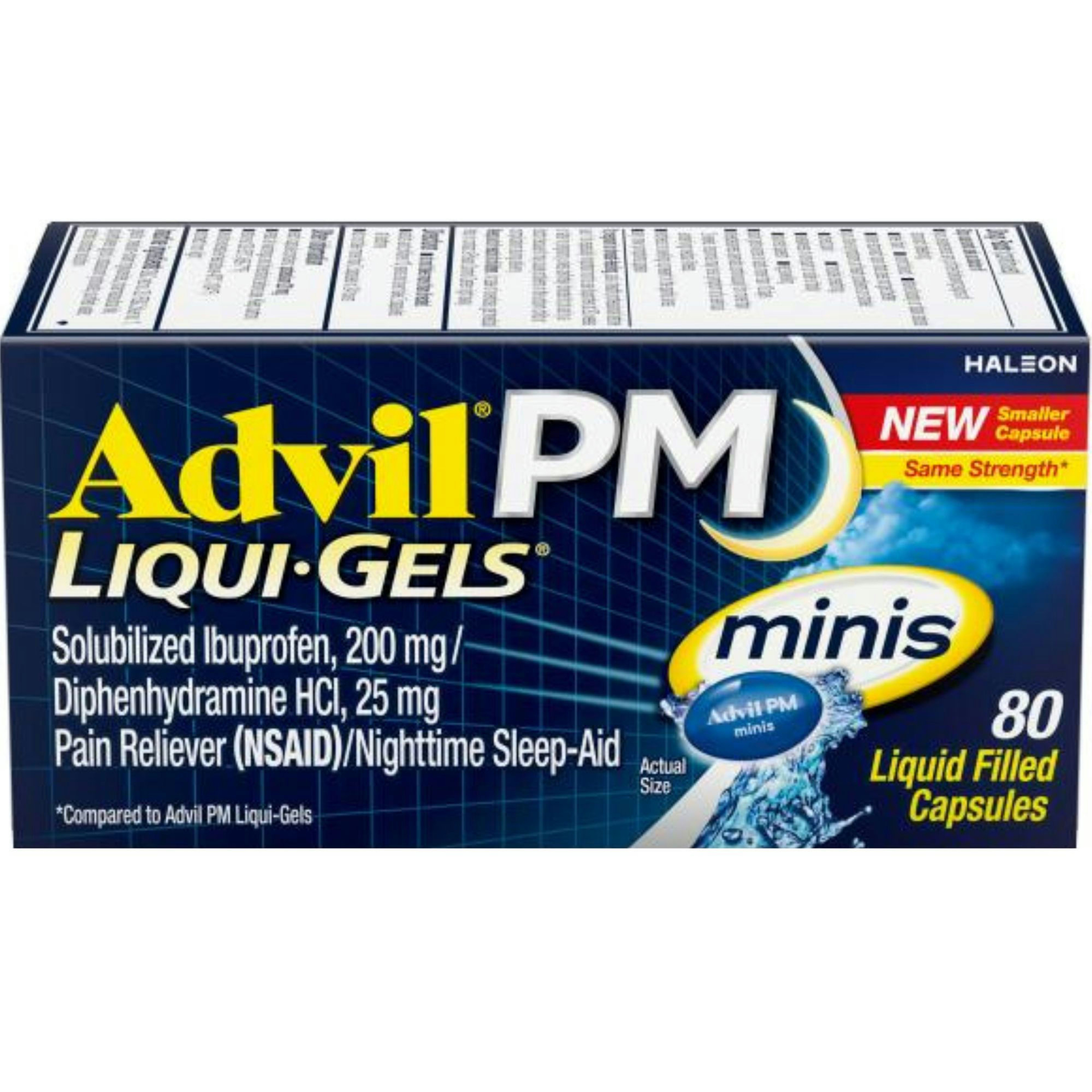 Advil PM Liqui-Gels Minis Pain Reliever & Nighttime Sleep Aid