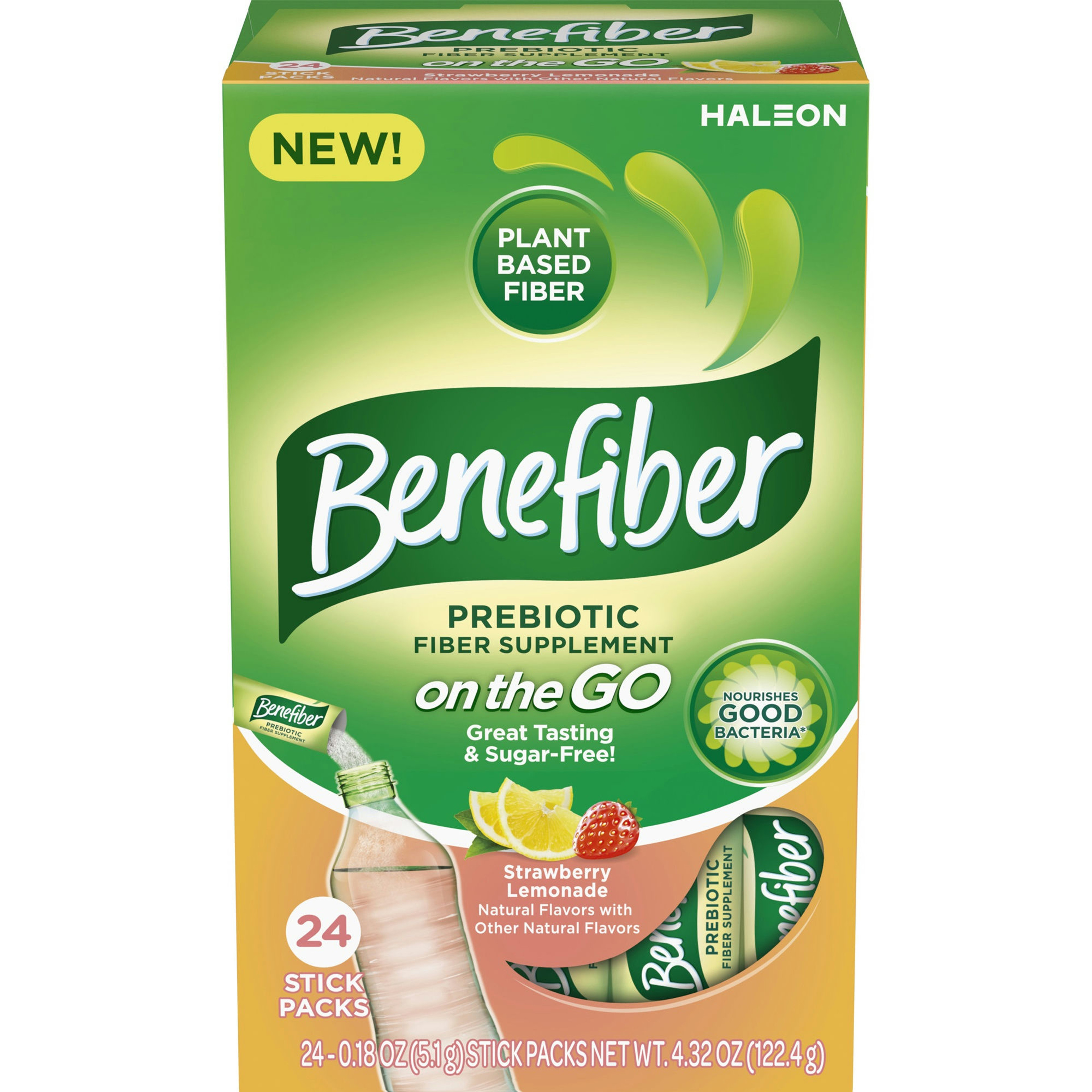 Benefiber On the Go Prebiotic Fiber Supplement Powder for Digestive Health