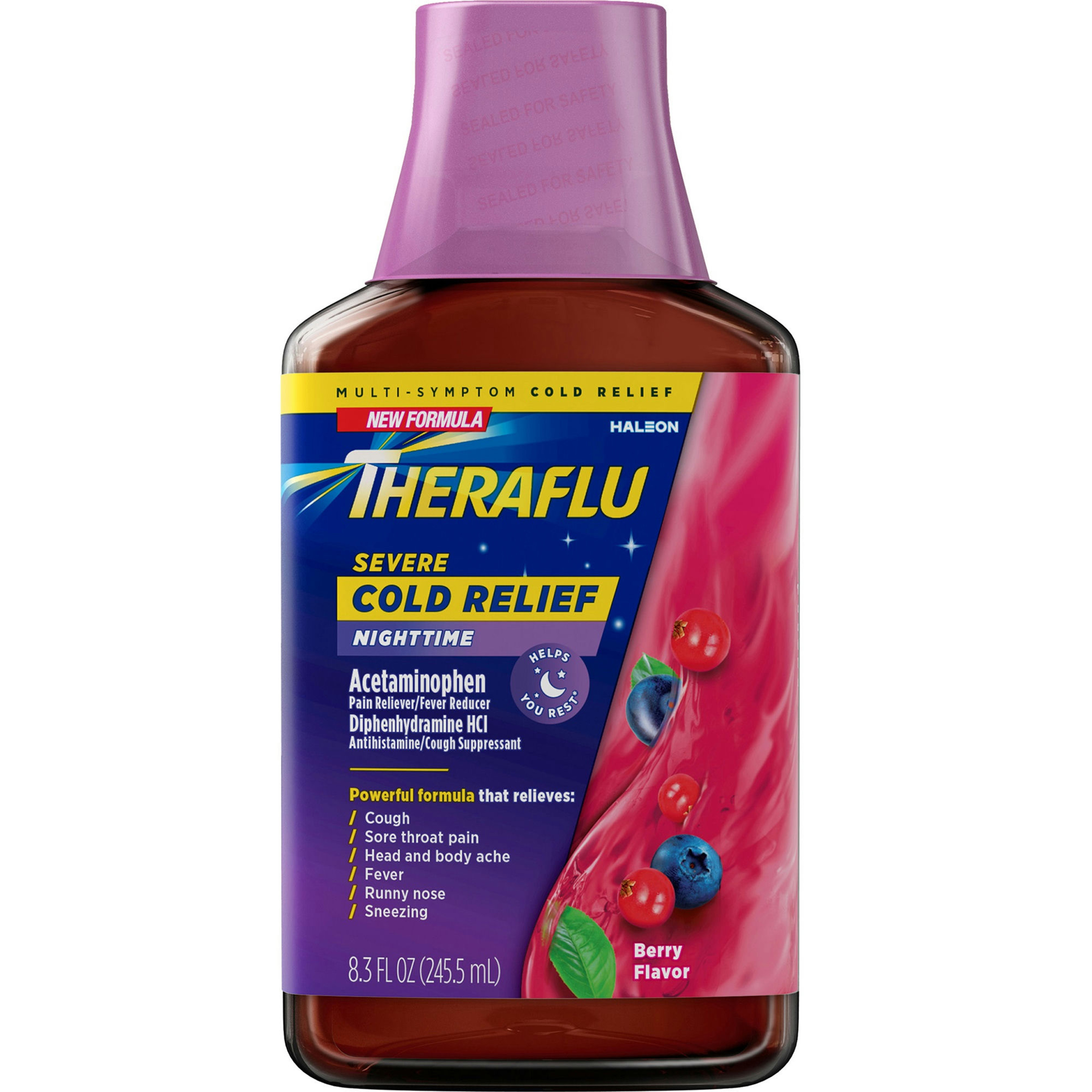 Theraflu Nighttime Severe Cold and Cough Medicine for Adults