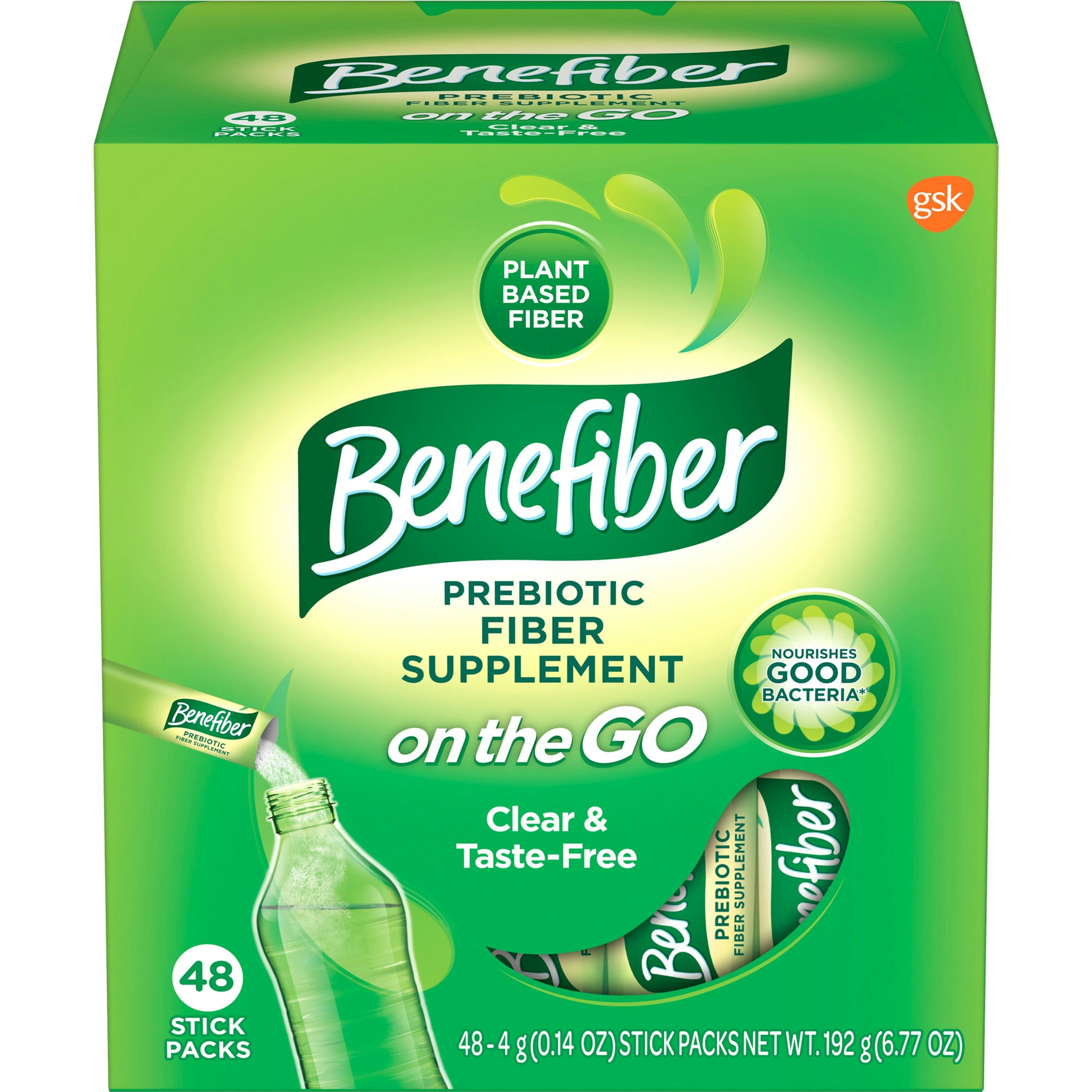 Benefiber On the Go Prebiotic Fiber Supplement Powder for Digestive Health, Original