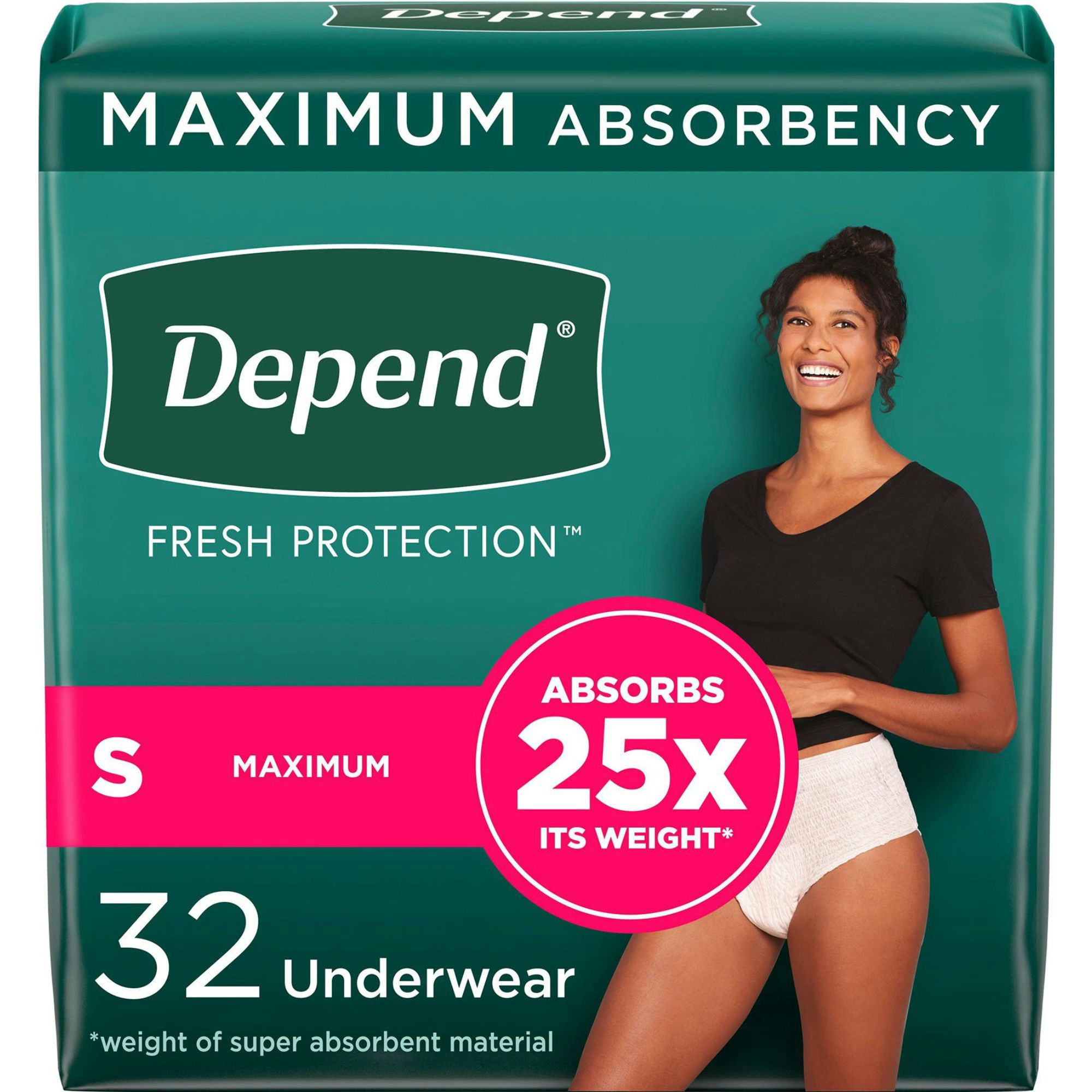 Depend Fresh Protection Adult Incontinence Pull-Up Underwear for Women, Maximum