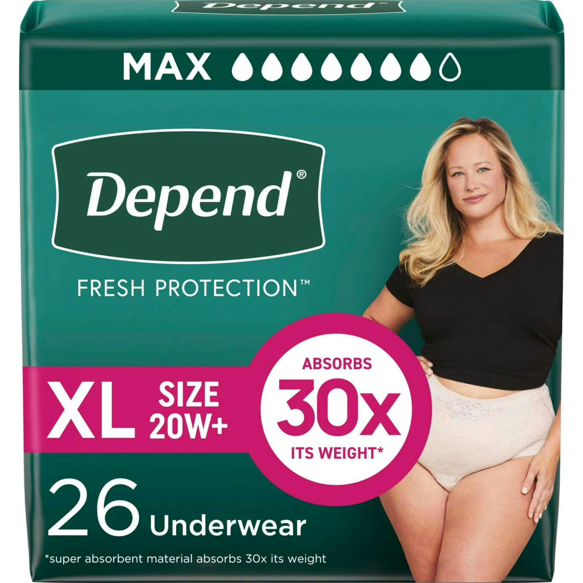 Depend Fresh Protection Adult Incontinence Pull-Up Underwear for Women, Maximum