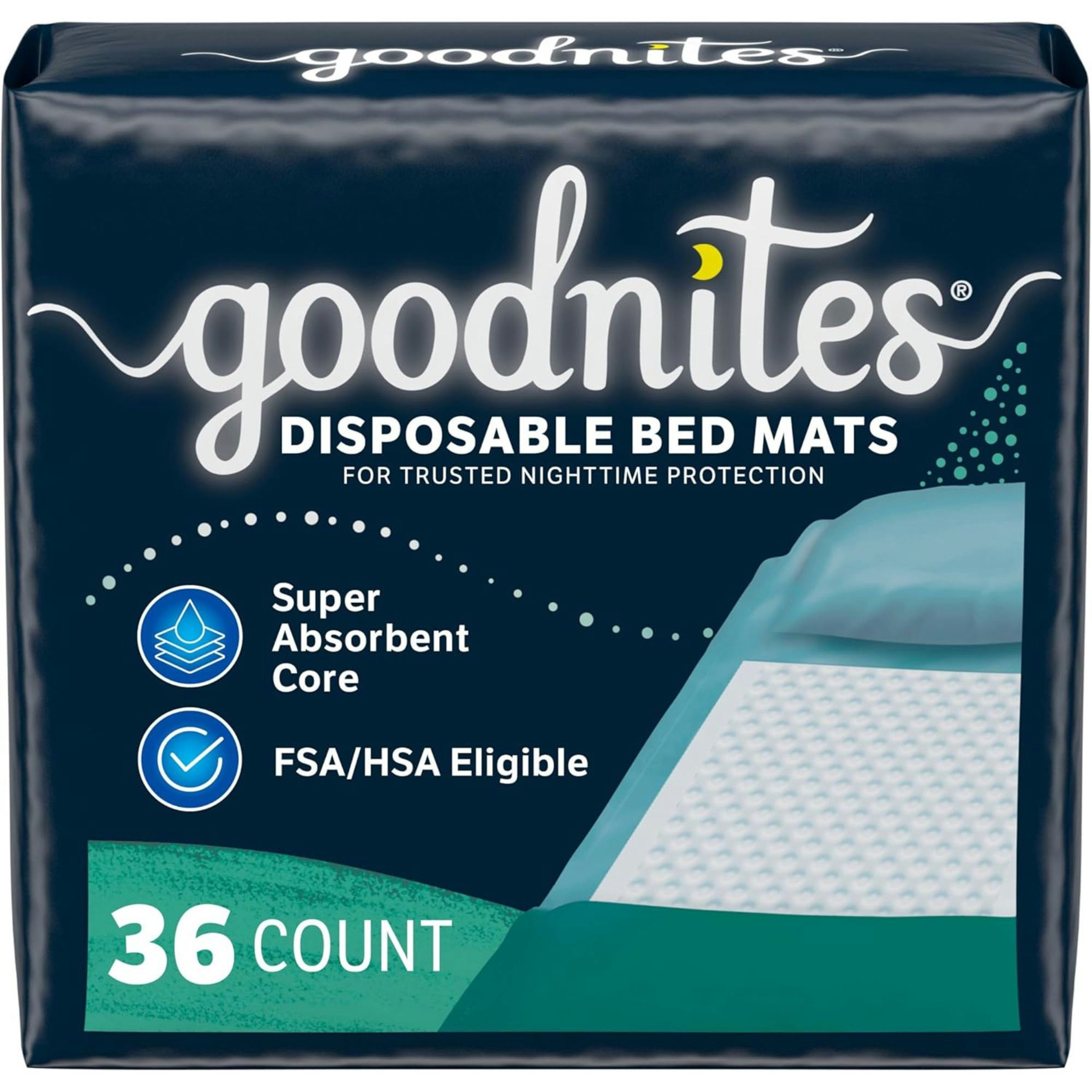 GoodNites Disposable Bed Mats for Bedwetting