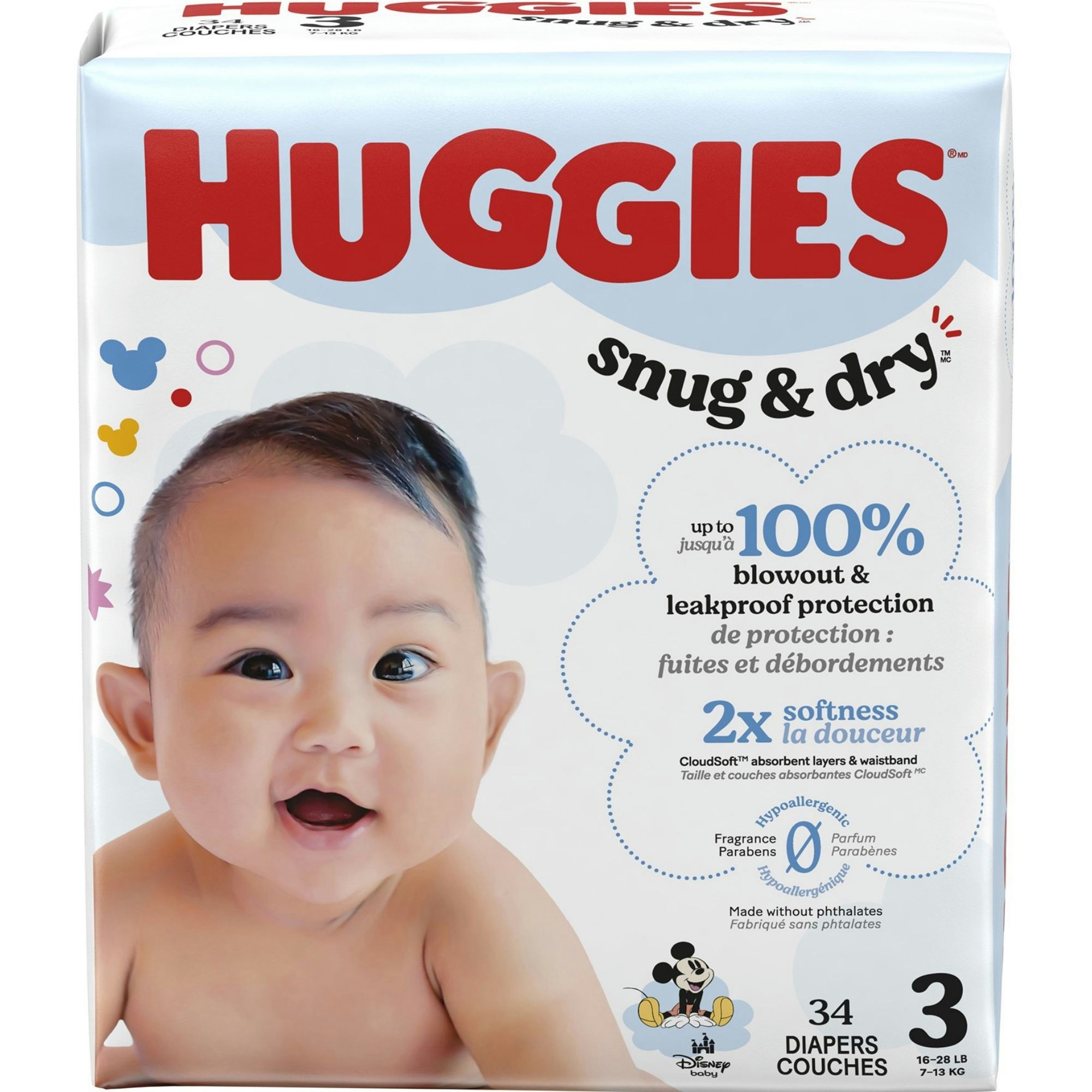 Huggies Snug & Dry Baby Diapers with Tabs, Heavy Absorbency