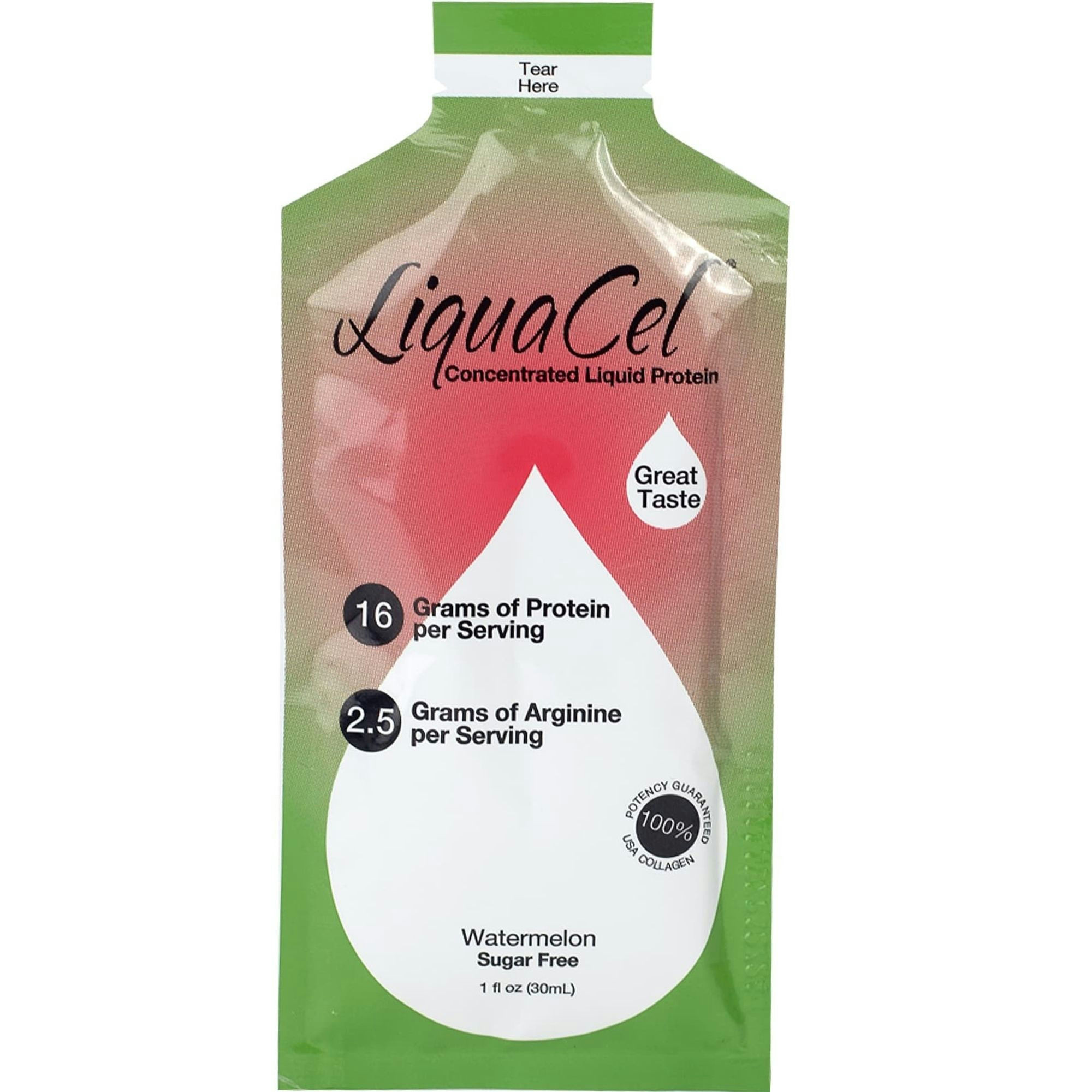 LiquaCel Concentrated Liquid Protein, Watermelon Flavor, 1 oz. Packet