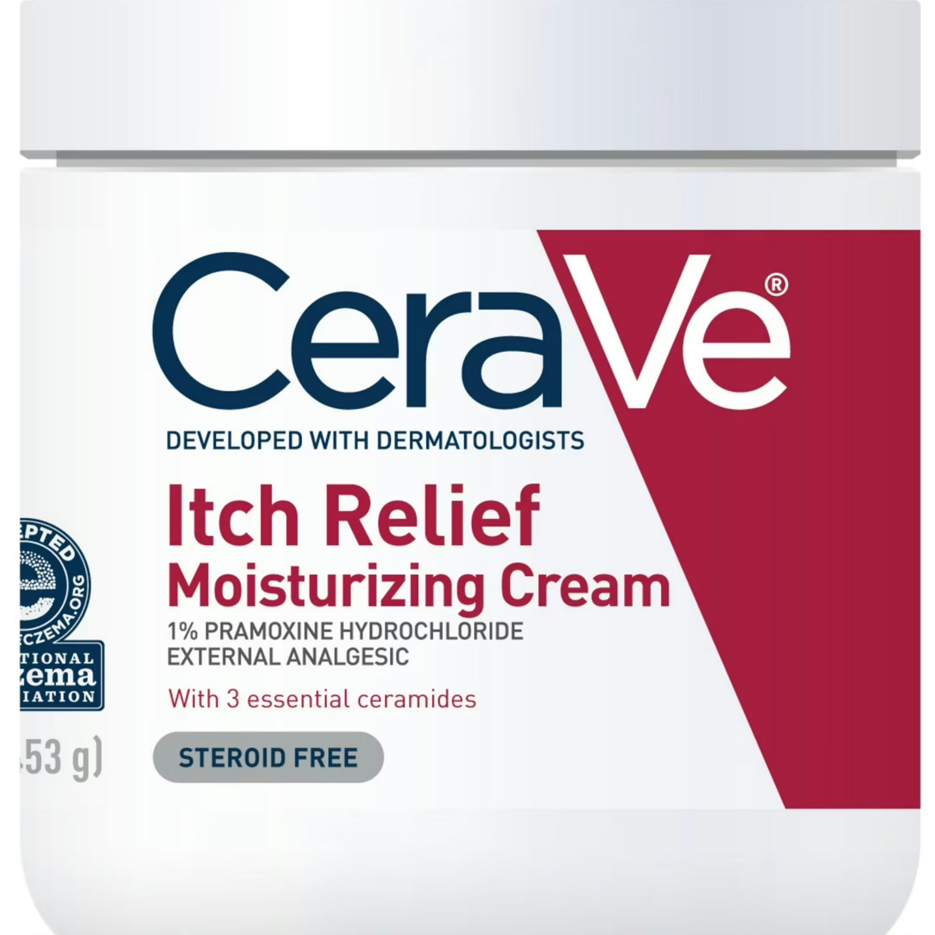 CeraVe Itch Relief Moisturizing Cream with Pramoxine Hydrochloride