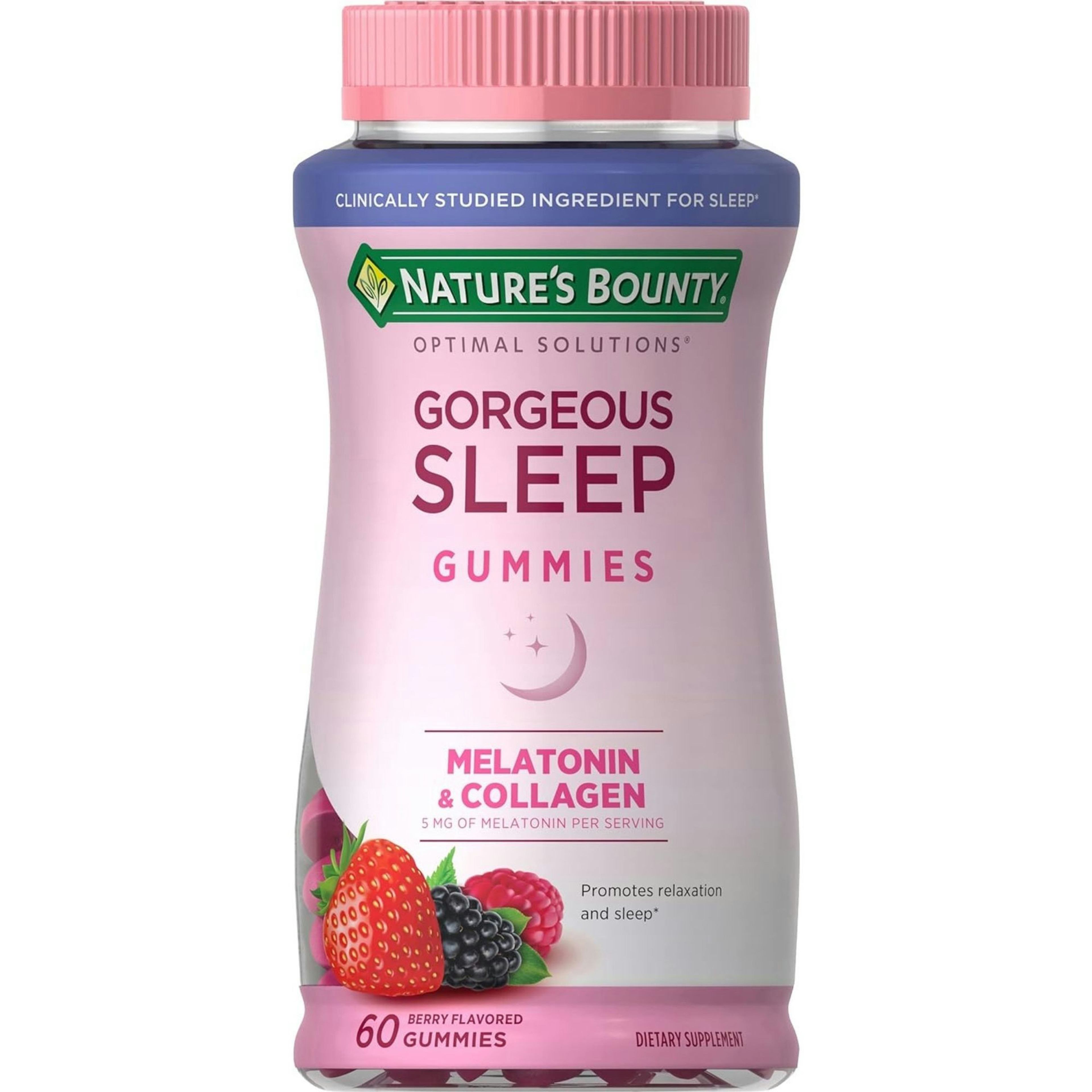 Nature's Bounty Optimal Solutions Gorgeous Sleep Melatonin & Collagen Gummies