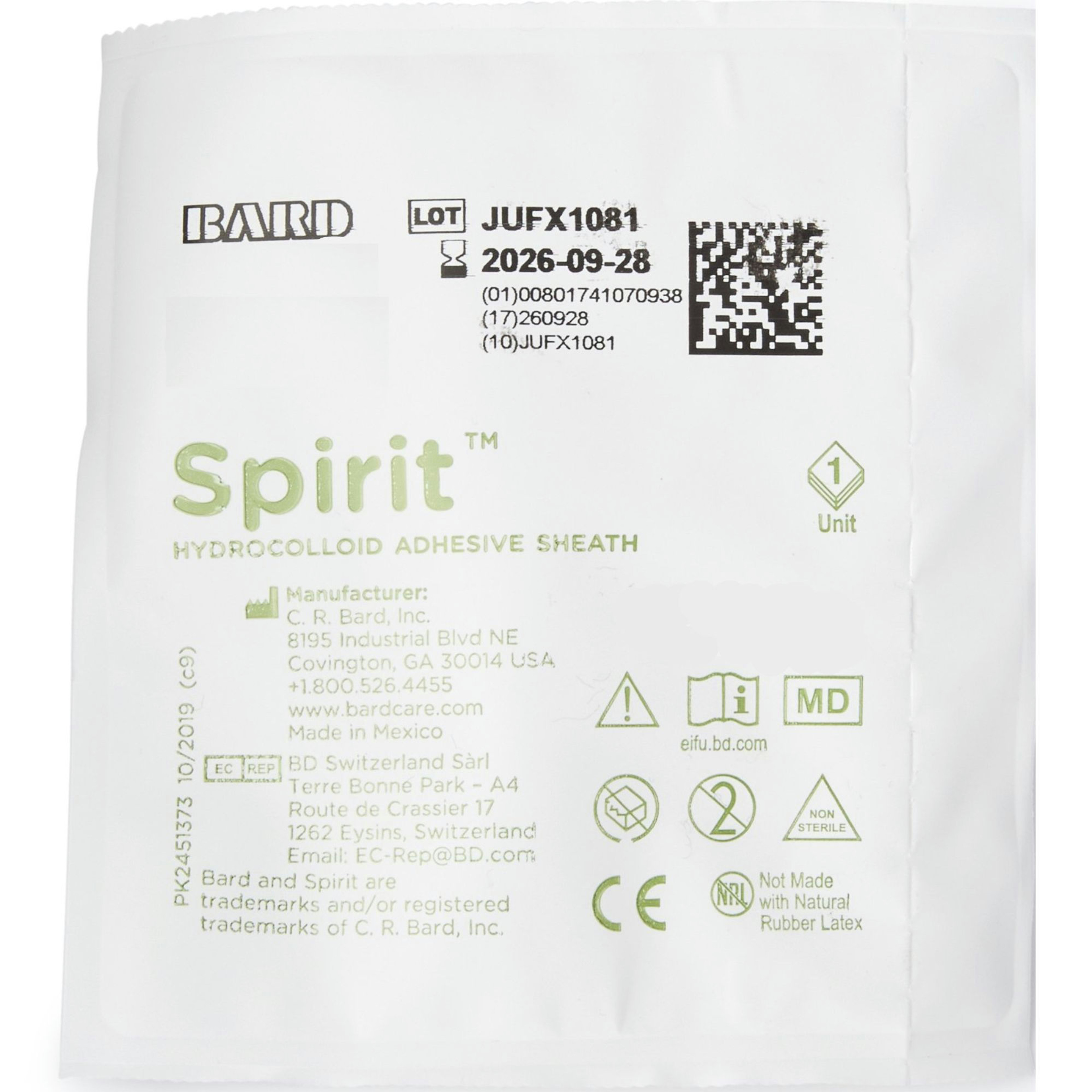 Spirit 3 Male External Catheter, 3" Length