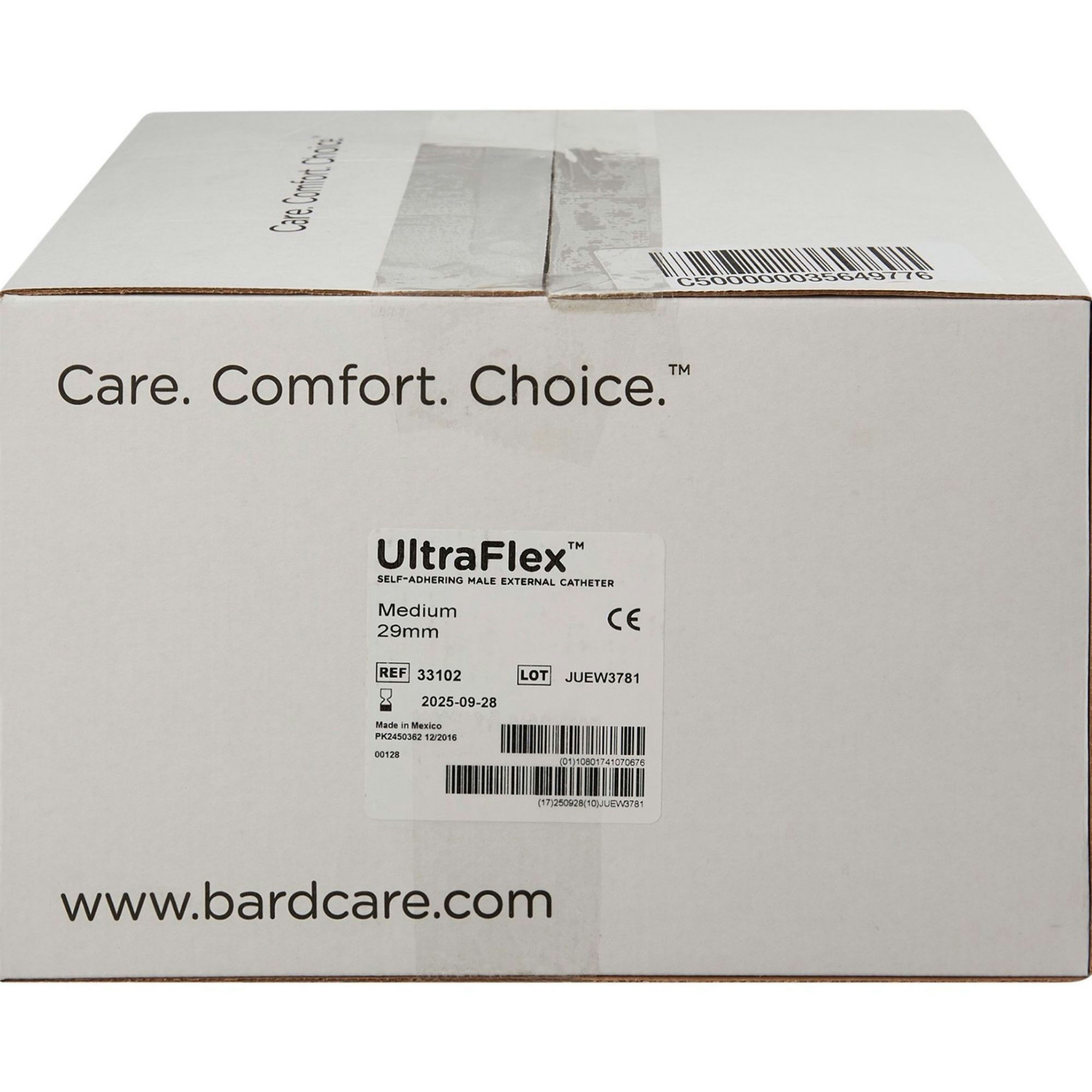 Bard UltraFlex Self-Adhering Seal Male External Catheter