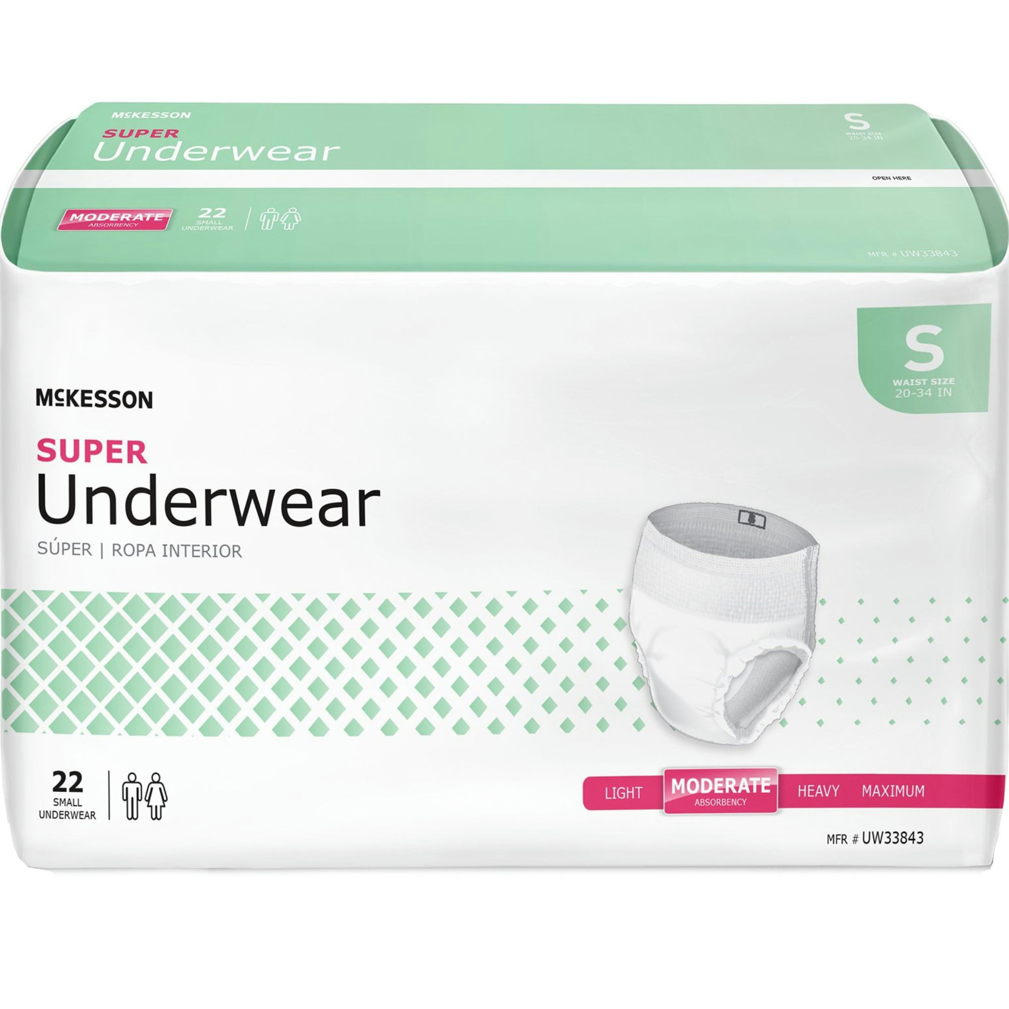 McKesson Super Adult Incontinence Pull-Up Underwear, Moderate Absorbency