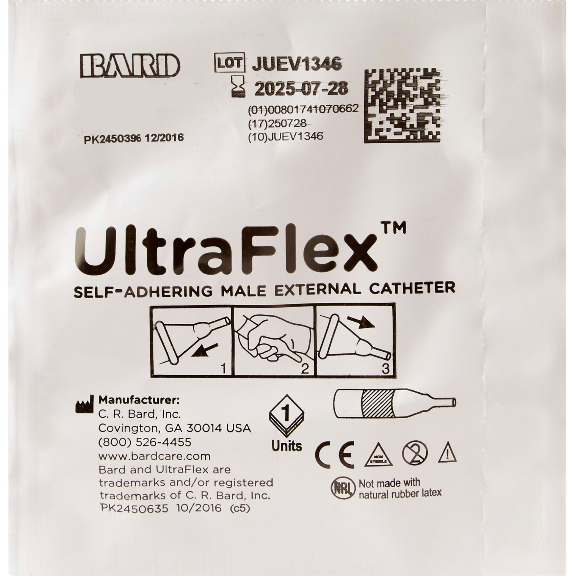 Bard UltraFlex Self-Adhering Male External Catheter