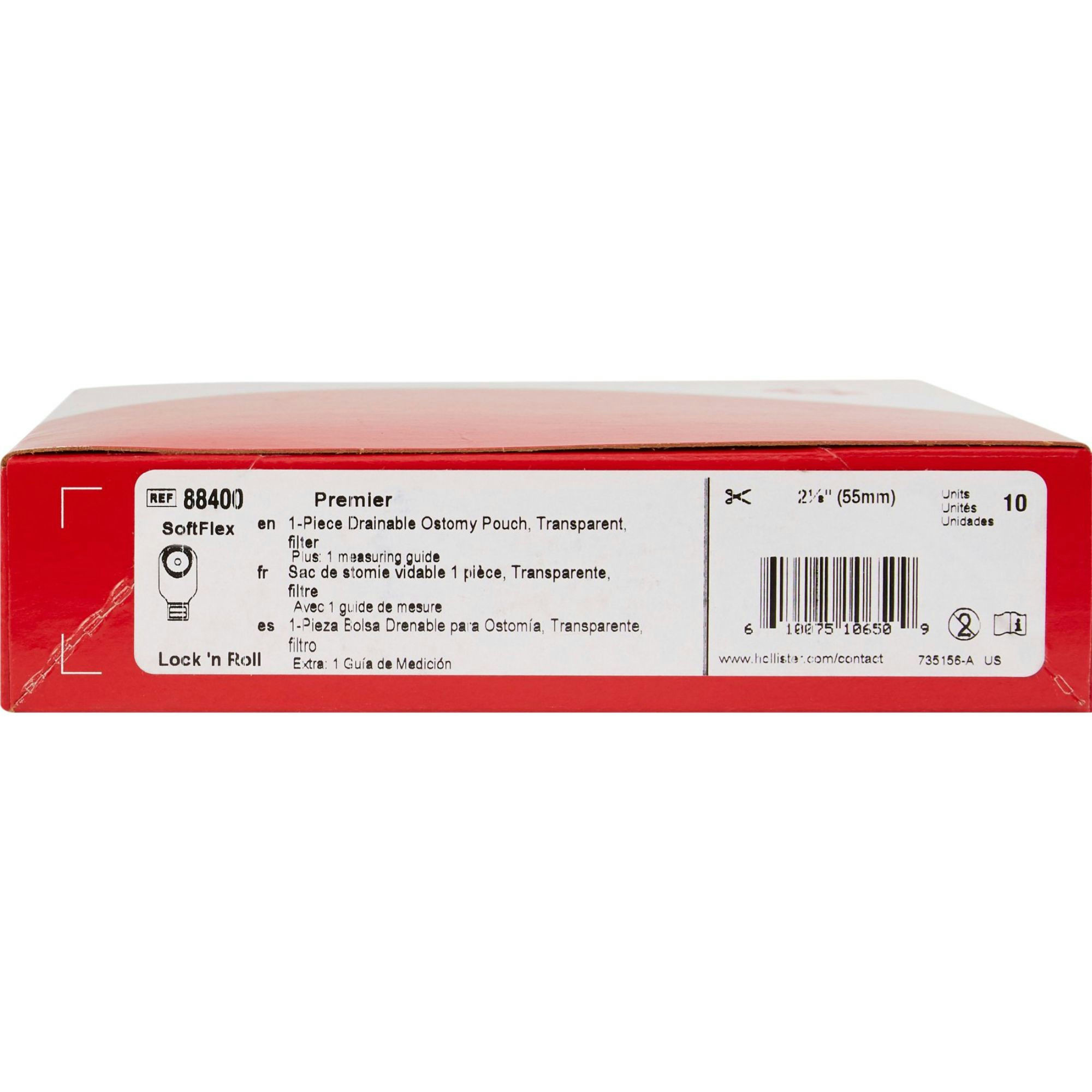 Hollister Premier One Piece Drainable Ostomy Pouch, Lock 'n Roll Closure