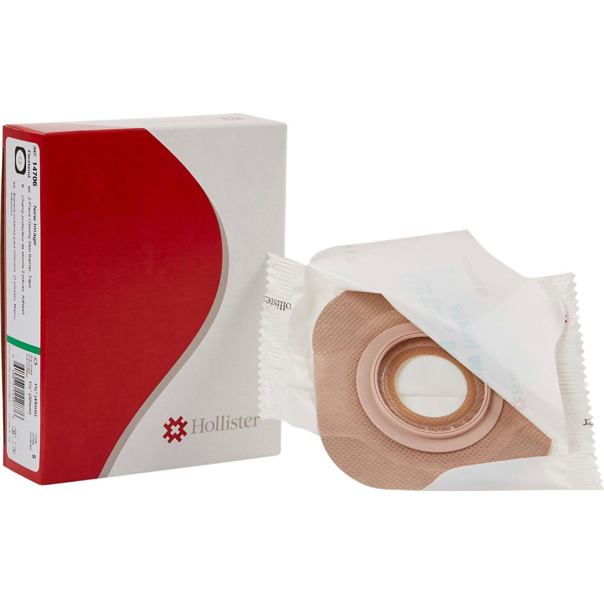 Hollister New Image Flextend Flat Skin Barrier with Tape Border, Pre-Sized