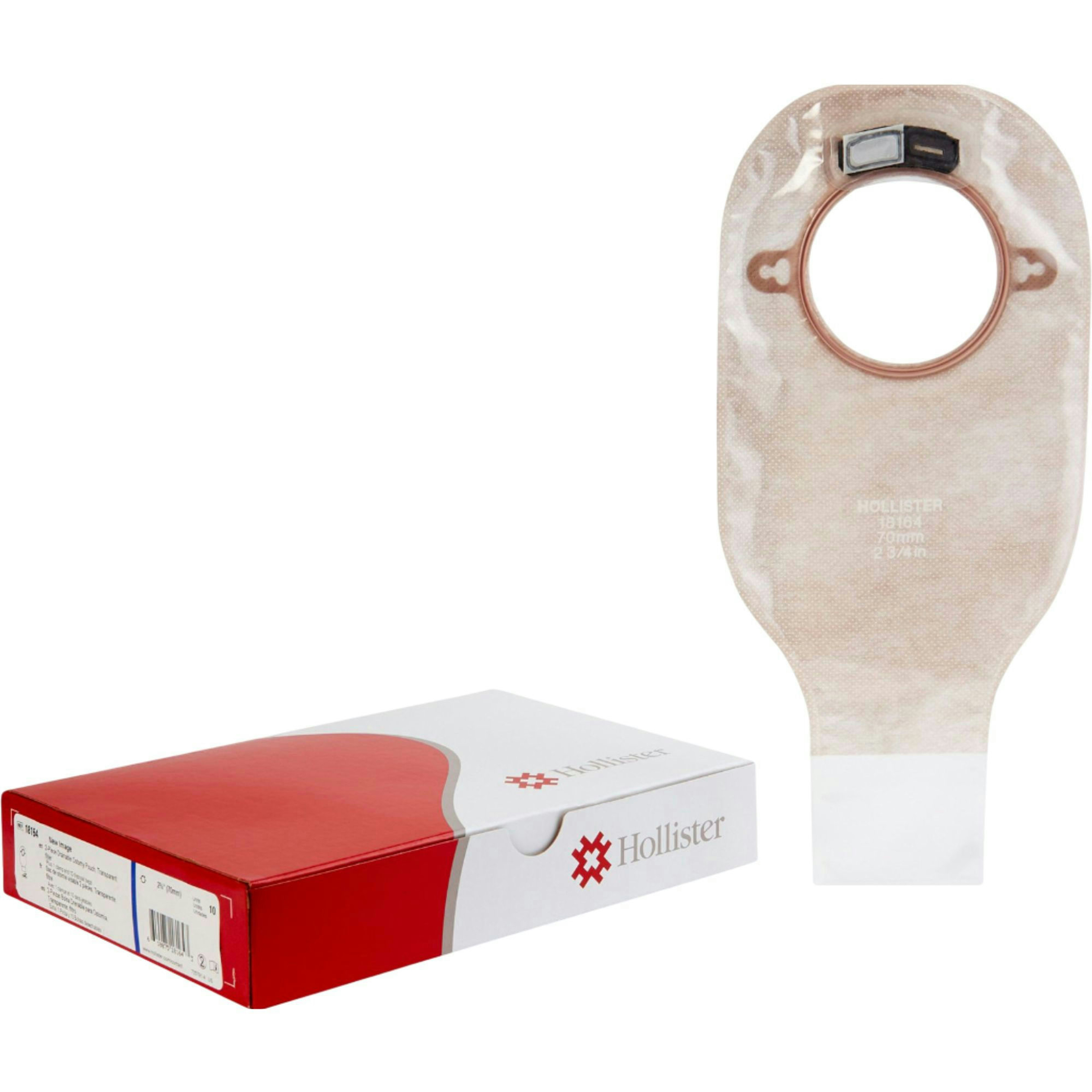 Hollister New Image Two-Piece Drainable Ostomy Pouch With Filter, Clamp Closure