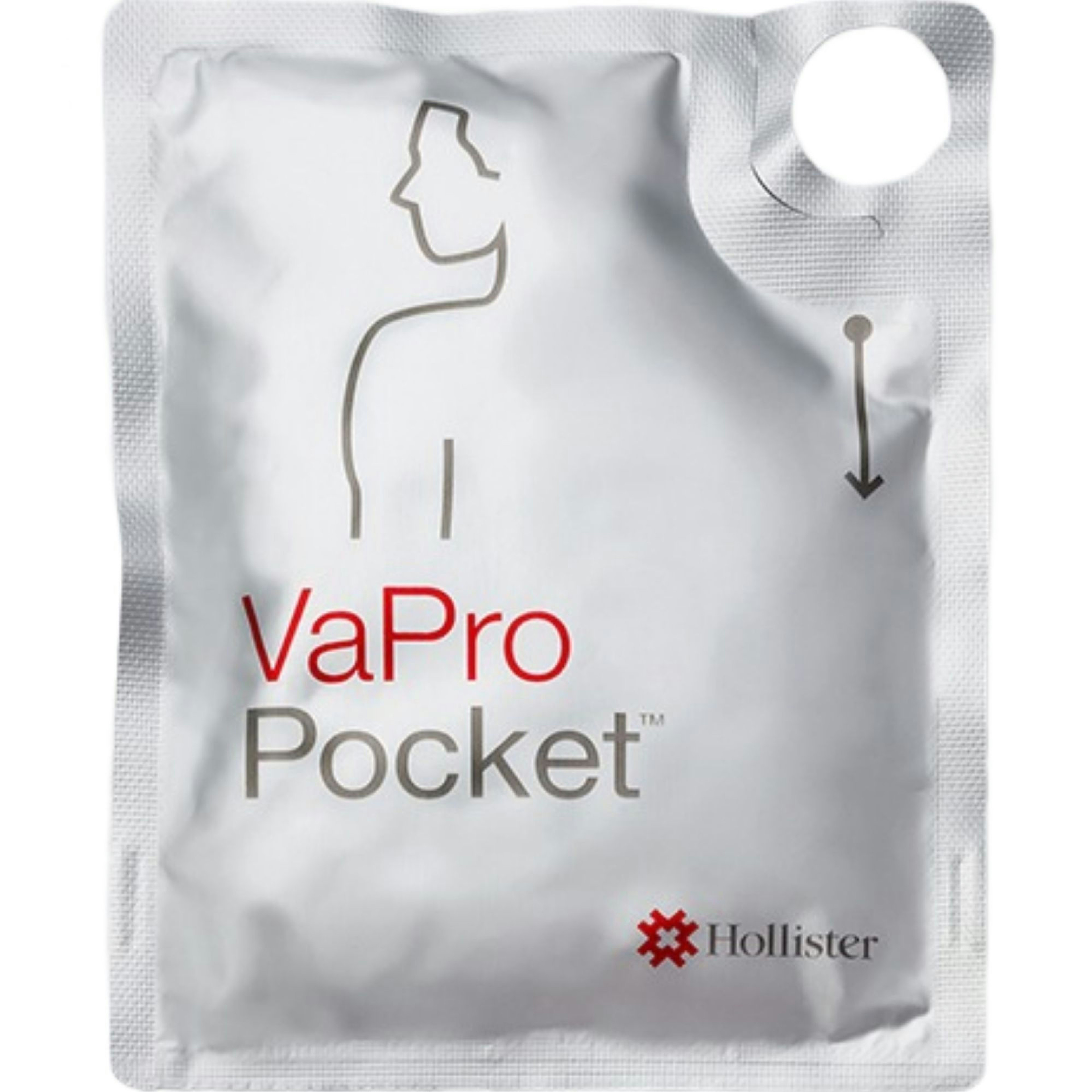 VaPro Pocket No Touch Intermittent Catheter, Straight Tip