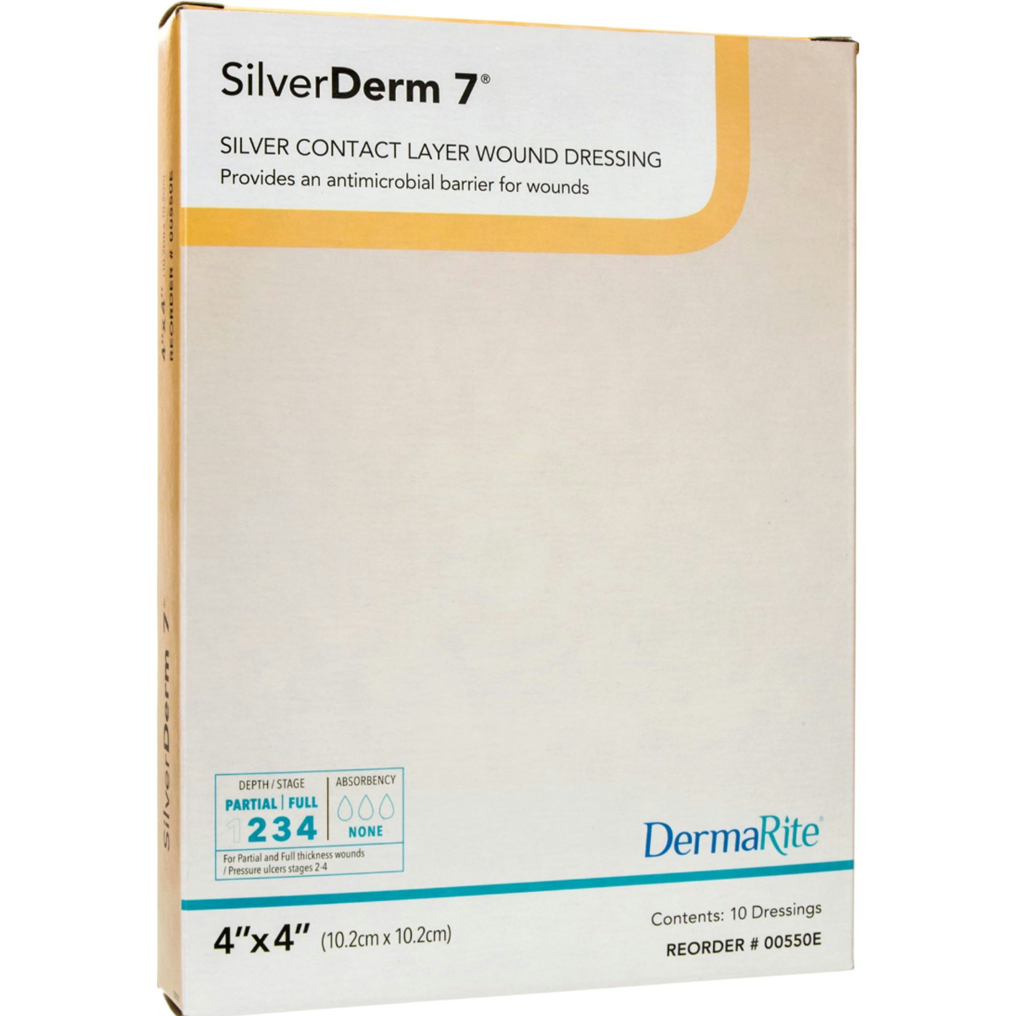 DermaRite SilverDerm 7 Antimicrobial Wound Contact Silver Dressing