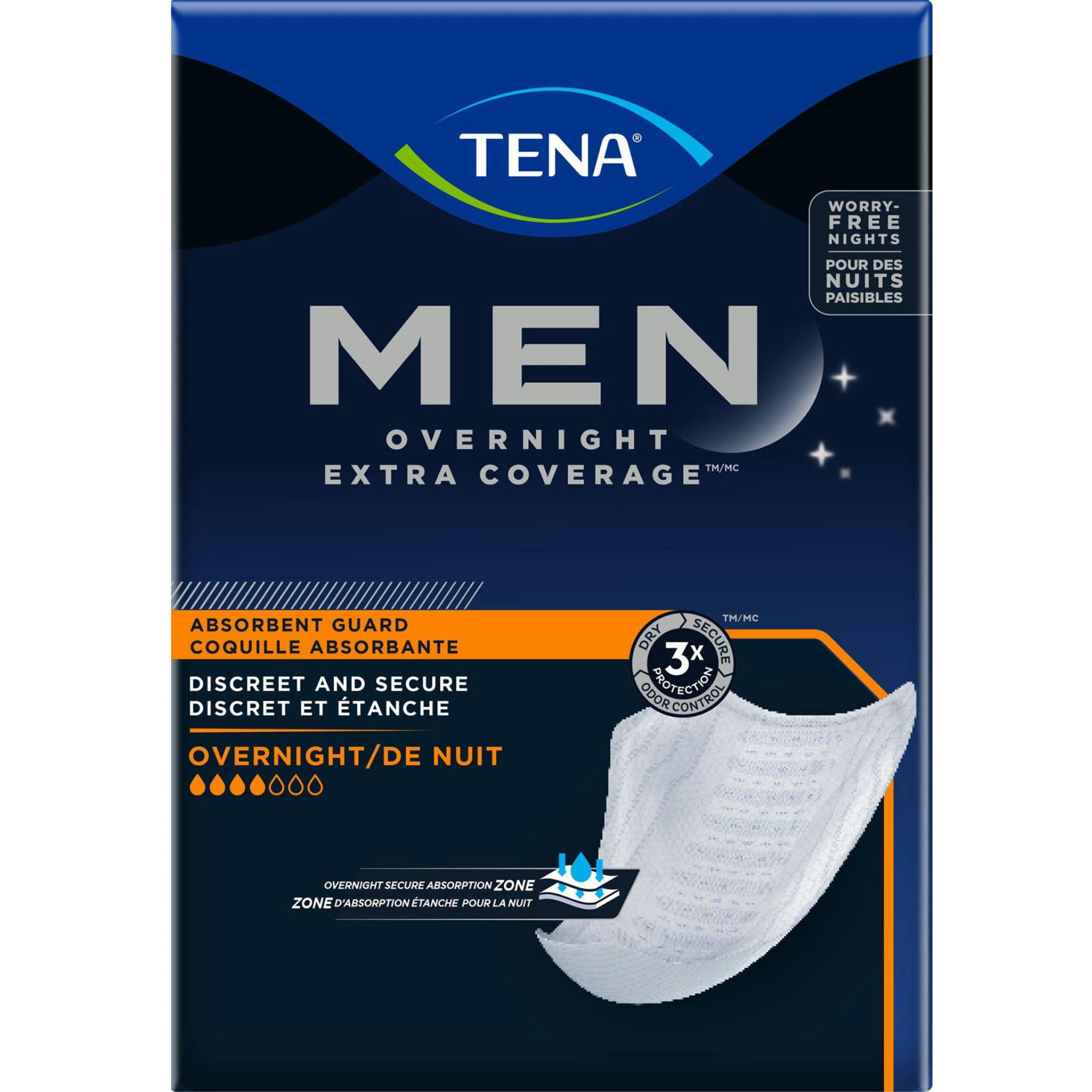 TENA Men Overnight Extra Coverage Guards
