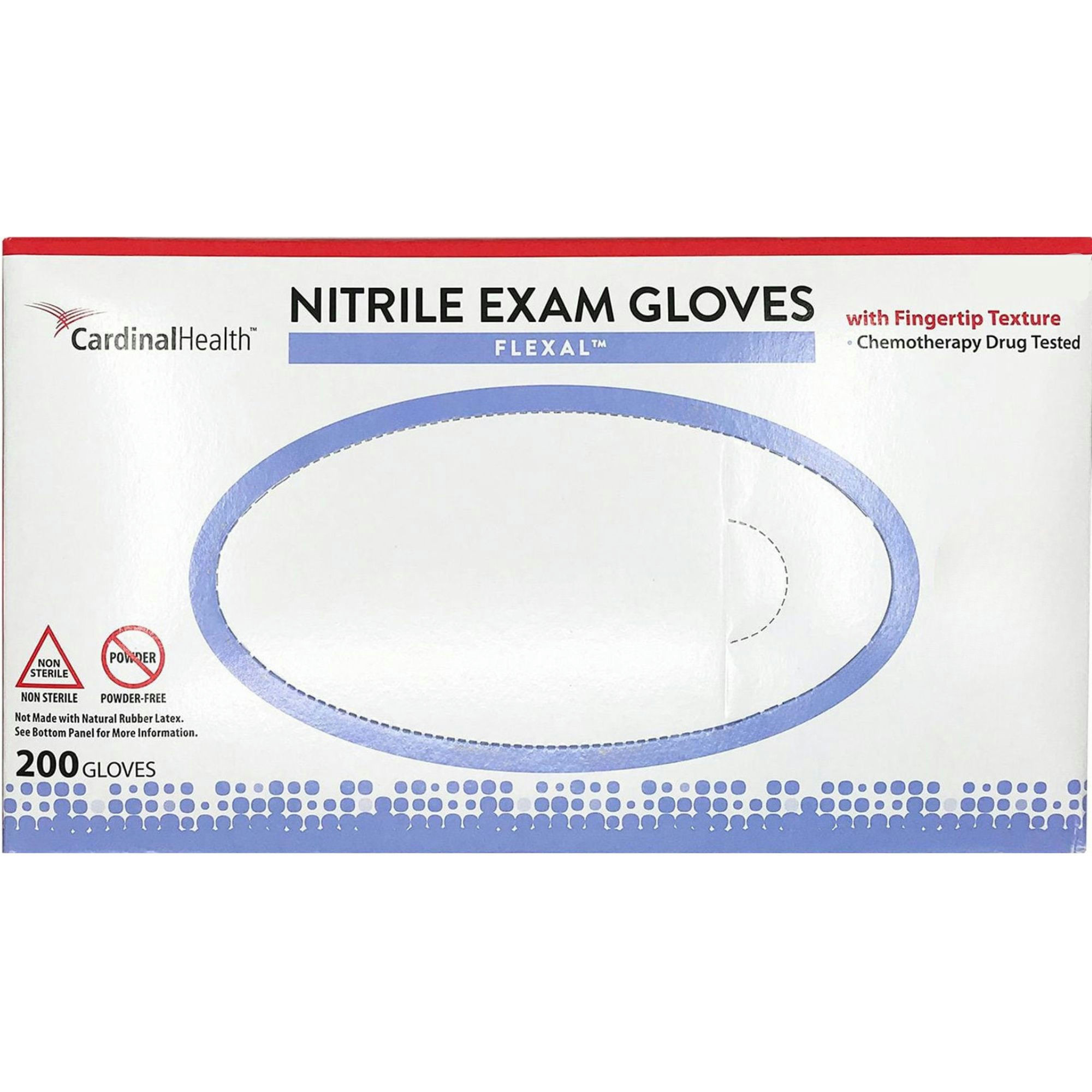 Cardinal Health Flexal Nitrile Exam Gloves, Powder-Free