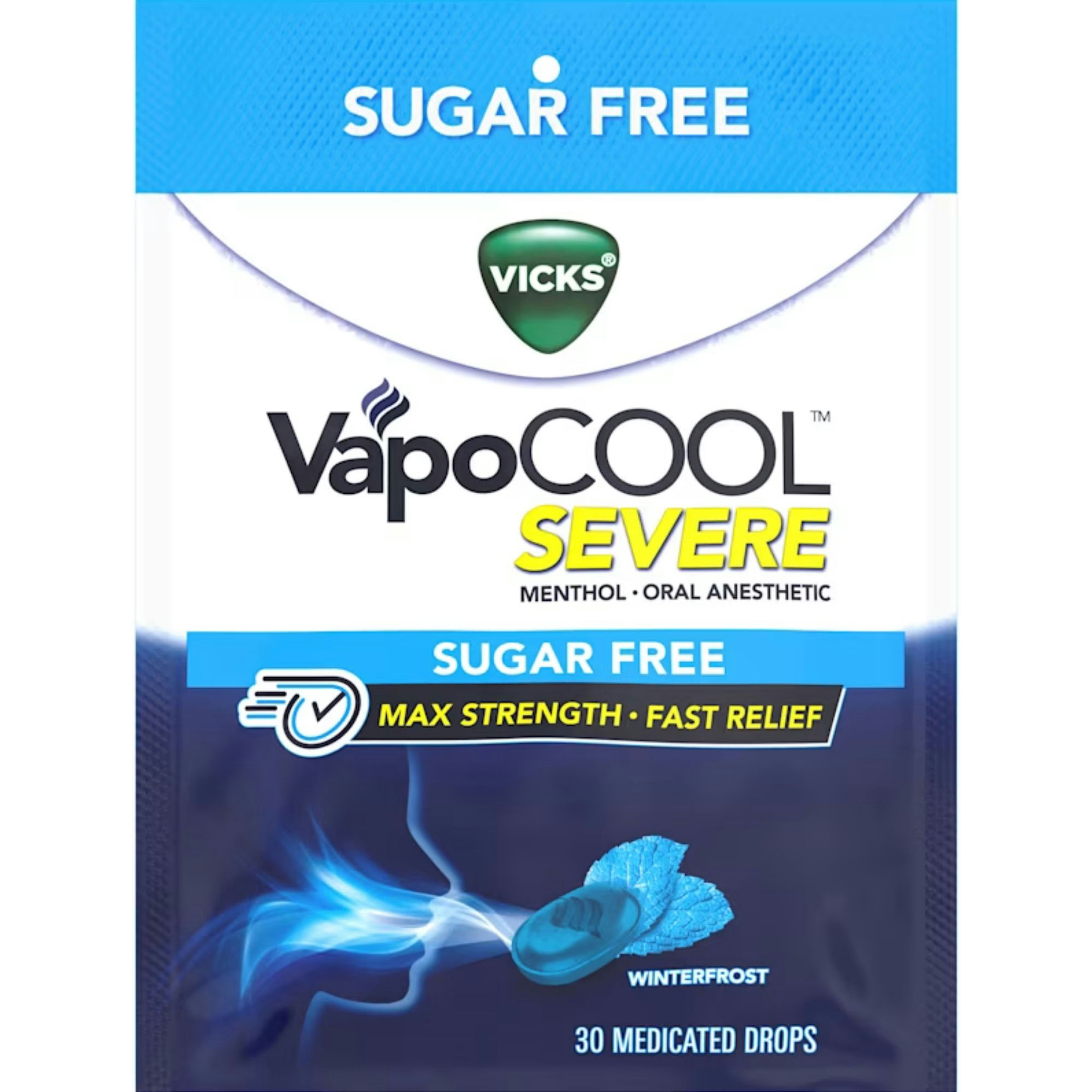 Vicks VapoCool Sugar-Free Severe Max Strength Medicated Drops