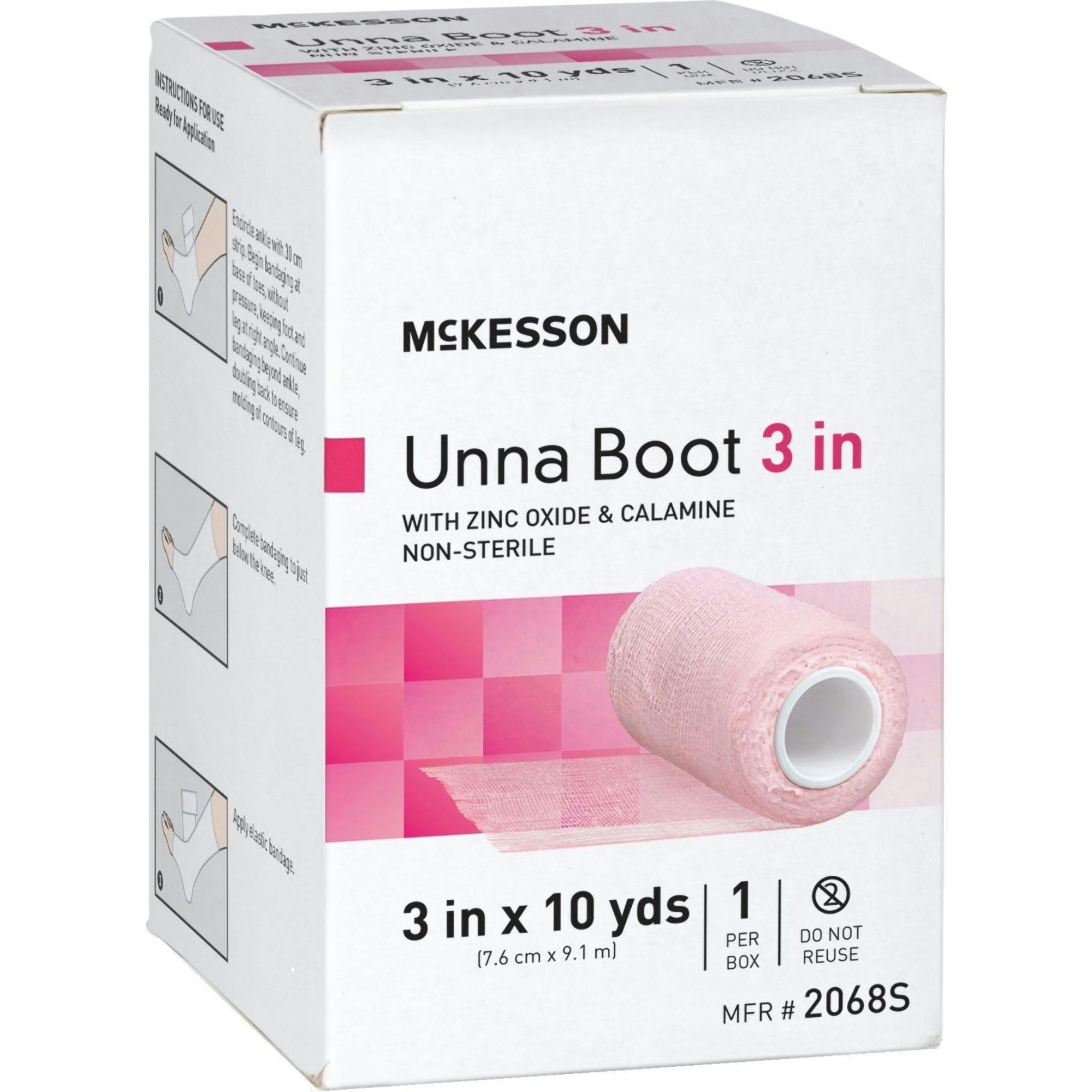 McKesson Unna Boot with Zinc Oxide & Calamine, 3" x 10 yds