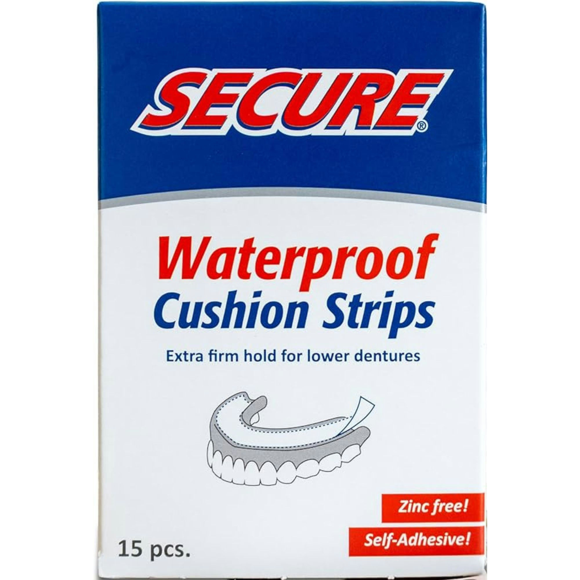 Secure Denture Adhesive Comfort Strips