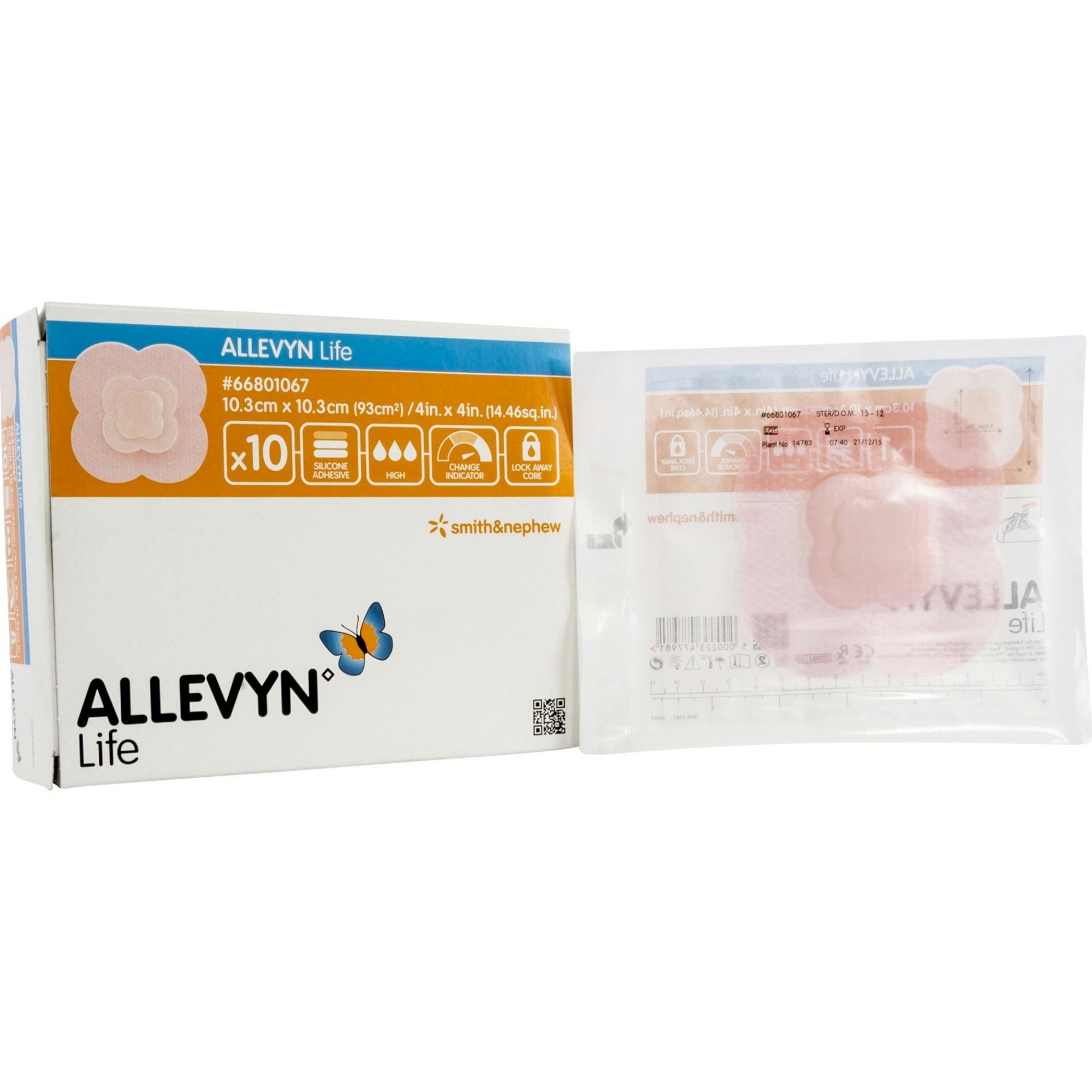 Smith & Nephew Allevyn Life Silicone Foam Dressing, 4 X 4"