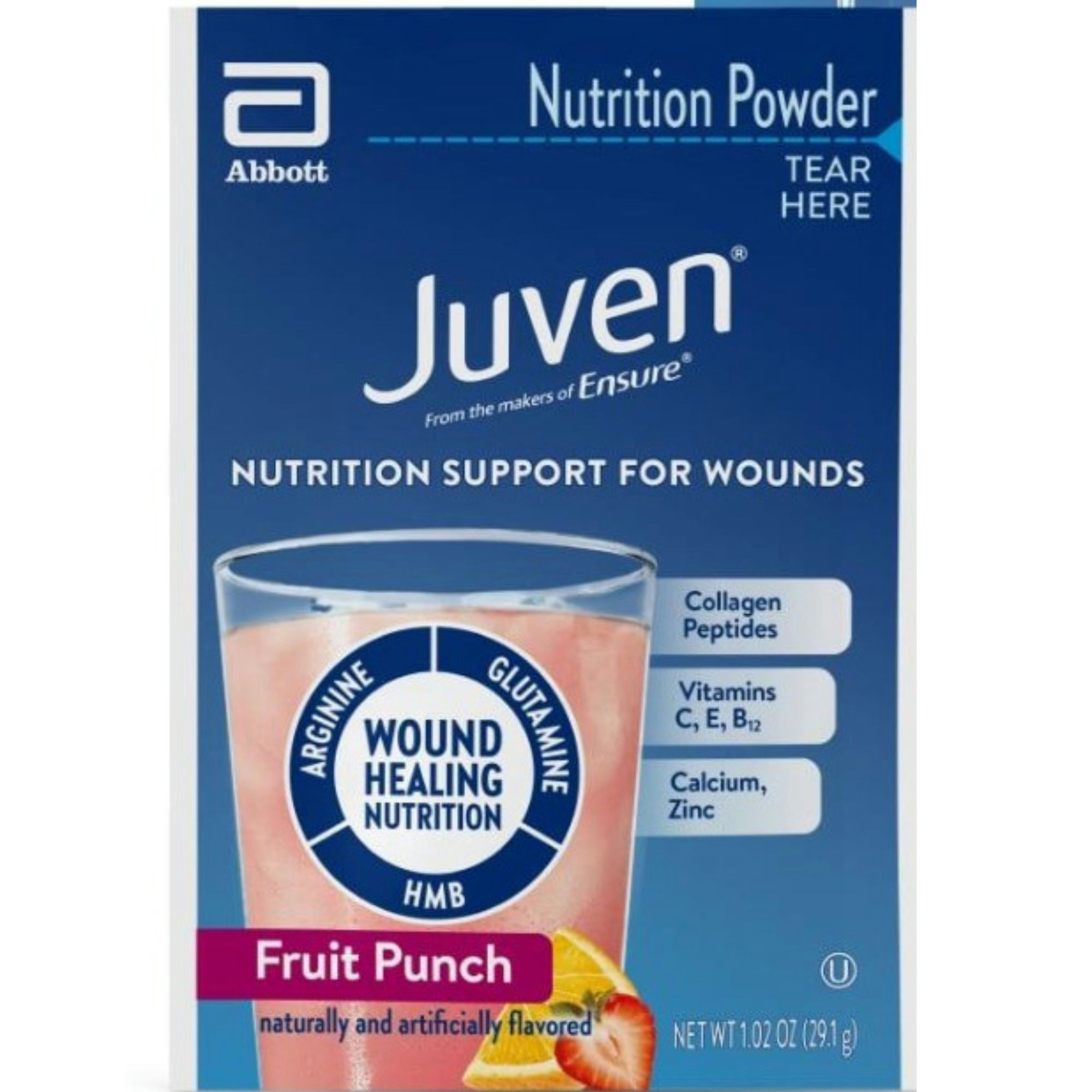 Juven Nutrition Support for Wound Healing, Fruit Punch