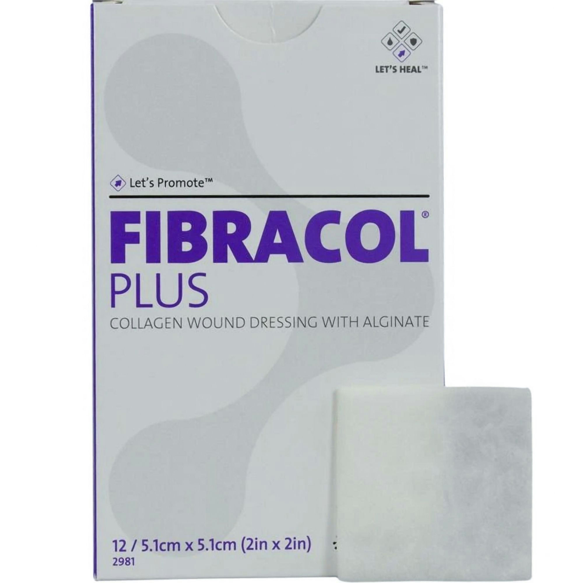 Fibracol Plus Collagen Wound Dressing with Alginate, 2 X 2"