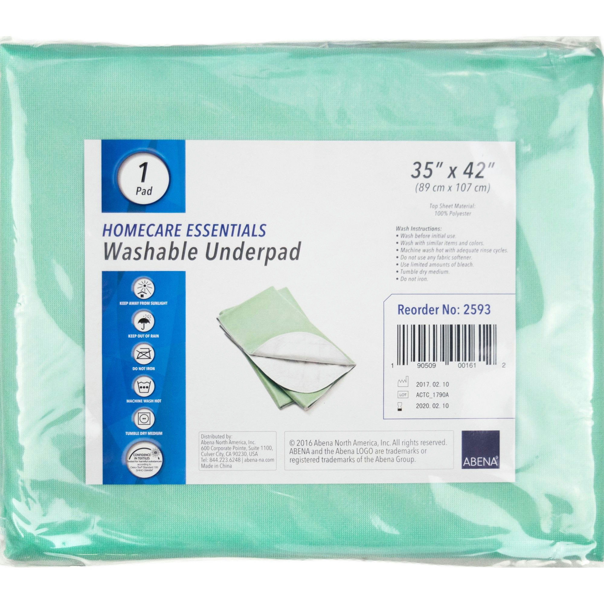 Abena Reusable Underpad with Tuckable Flaps, Moderate Absorbency