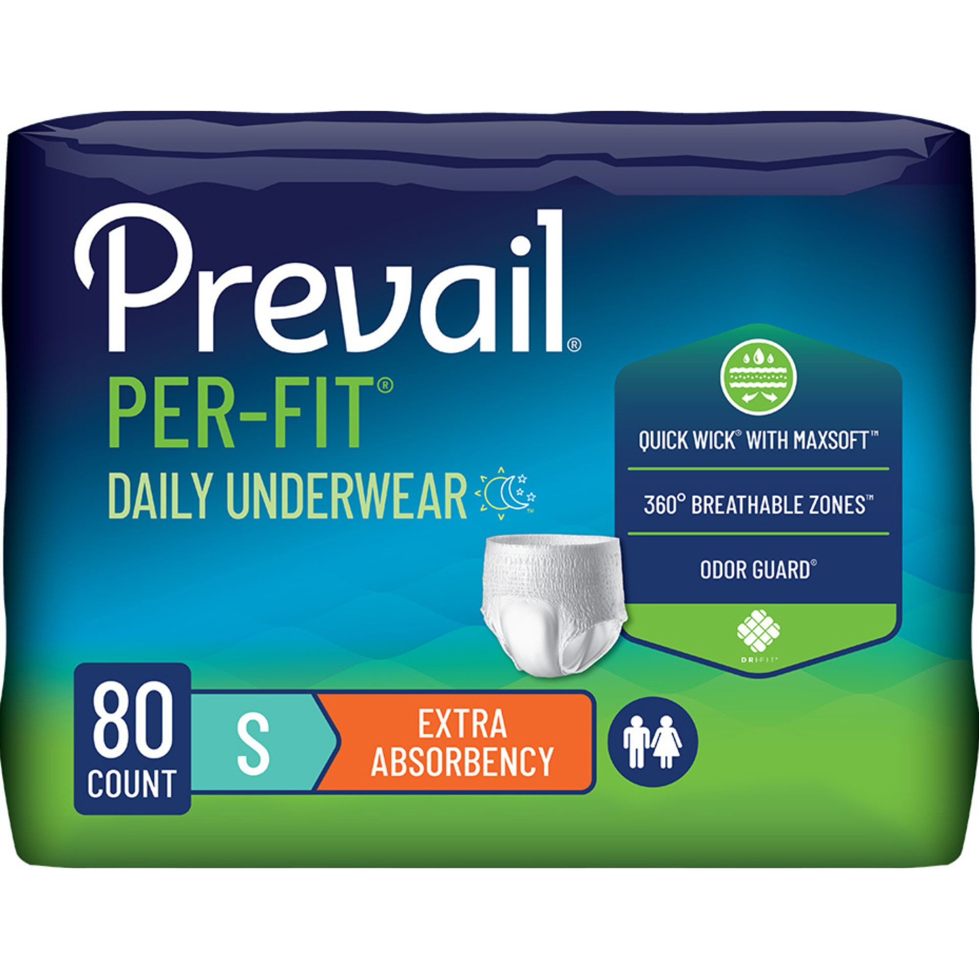 Prevail Per-Fit Daily Adult Incontinence Protective Pull-Up Underwear, Extra Absorbency