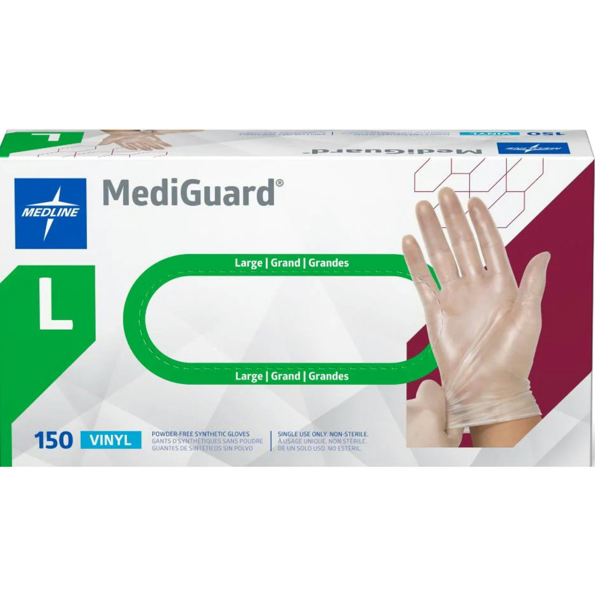 MediGuard Non-Sterile Vinyl Synthetic Exam Glove