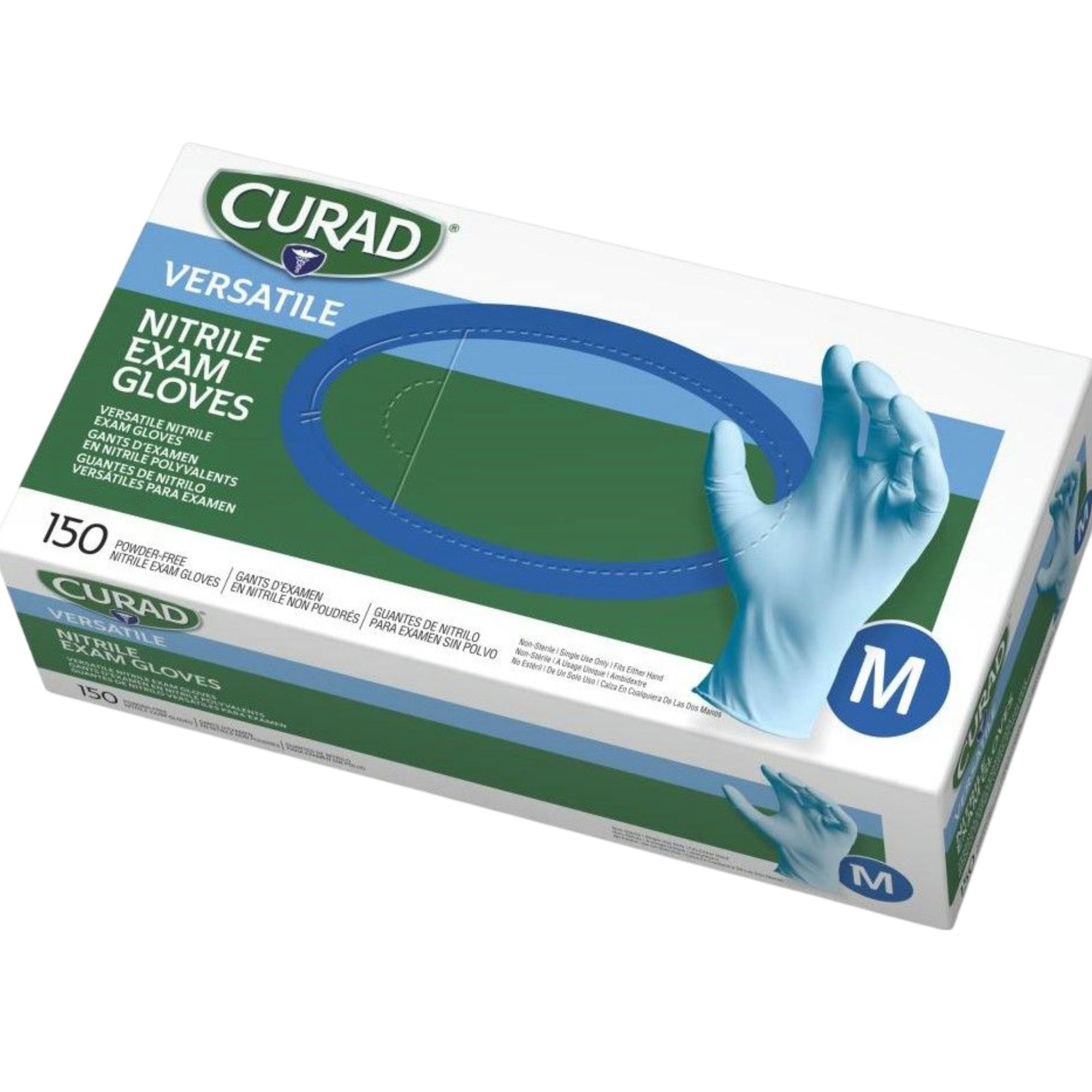 Curad Powder-Free Textured Nitrile Exam Gloves
