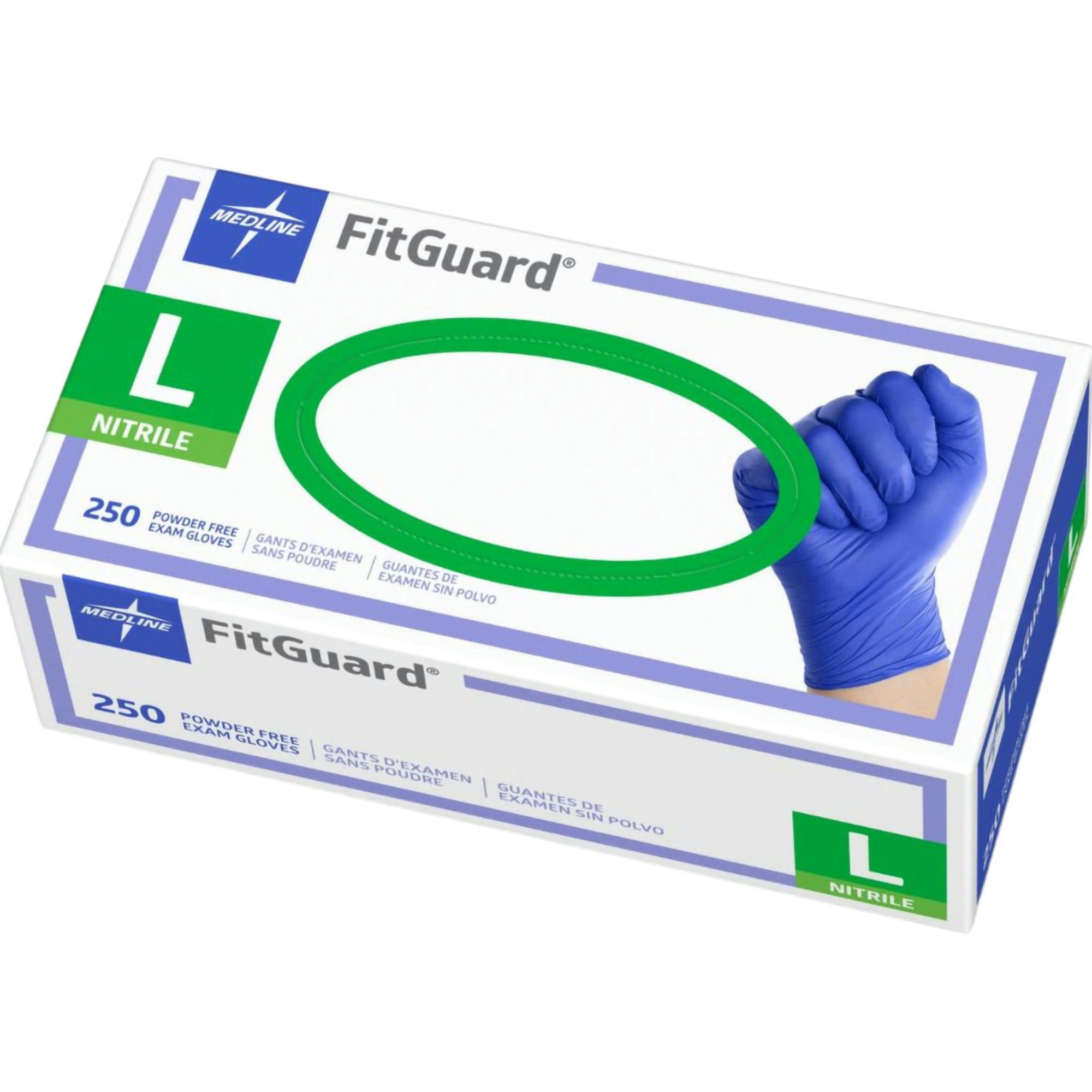 Medline FitGuard Nitrile Powder Free Exam Gloves