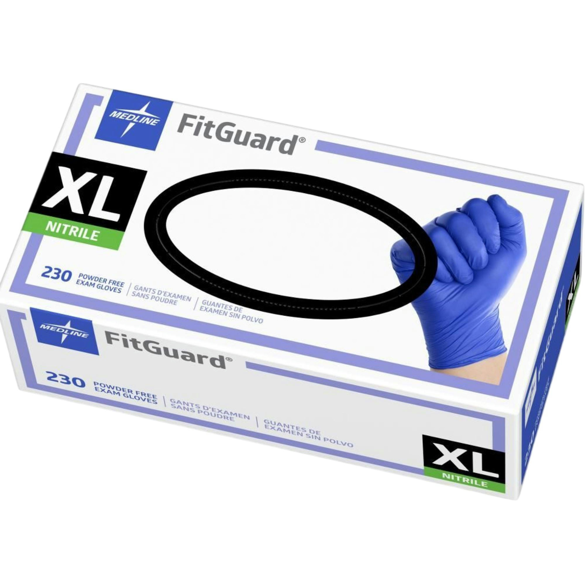 Medline FitGuard Nitrile Powder Free Exam Gloves